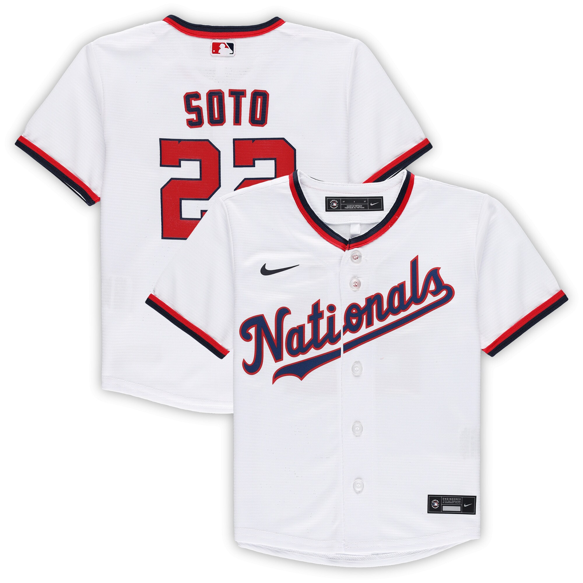 Juan Soto Washington Nationals Nike Toddler Alternate Replica Player Jersey - White - vstockx