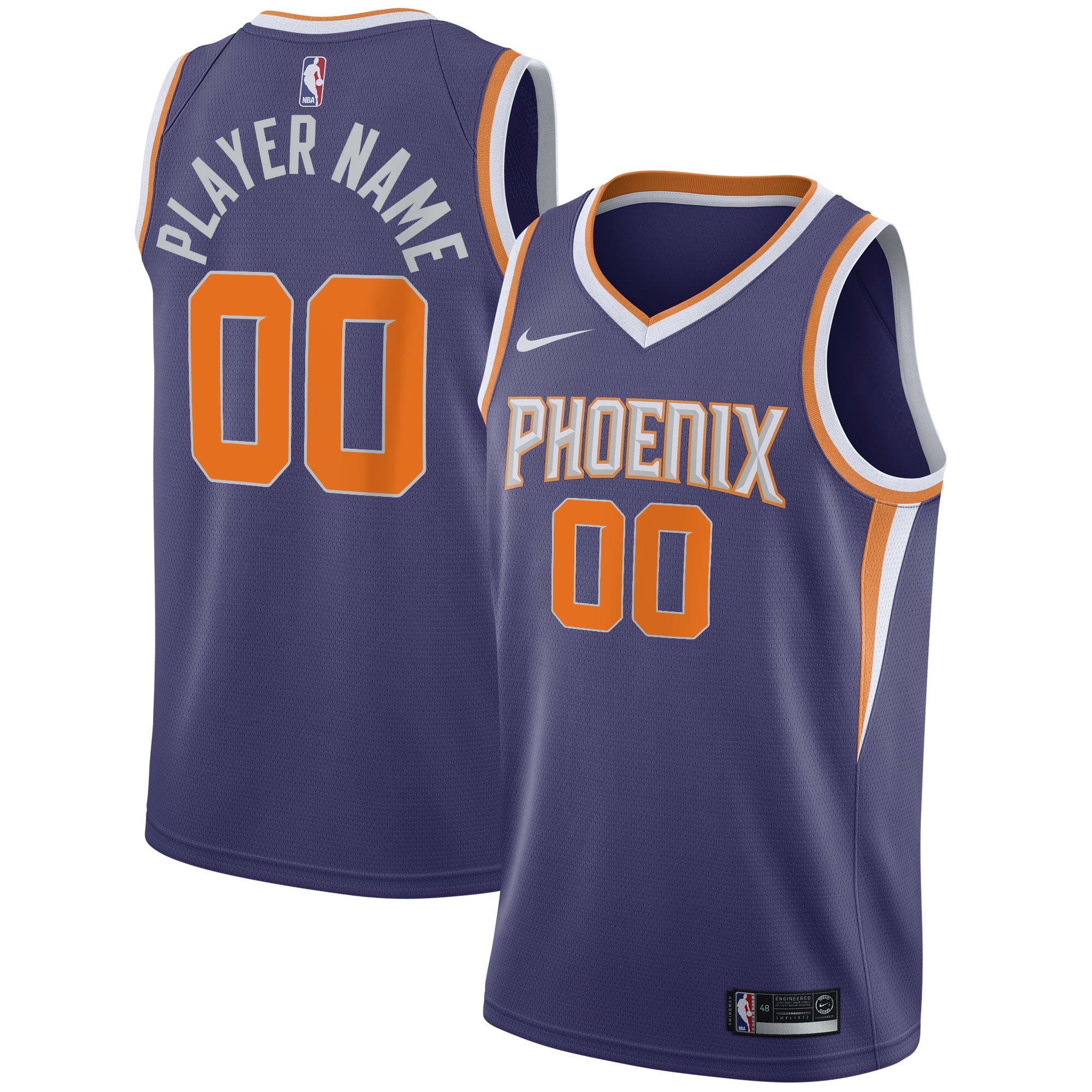 Phoenix Suns Nike 2020/21 Swingman Custom Jersey - Icon Edition - Purple - vstockx