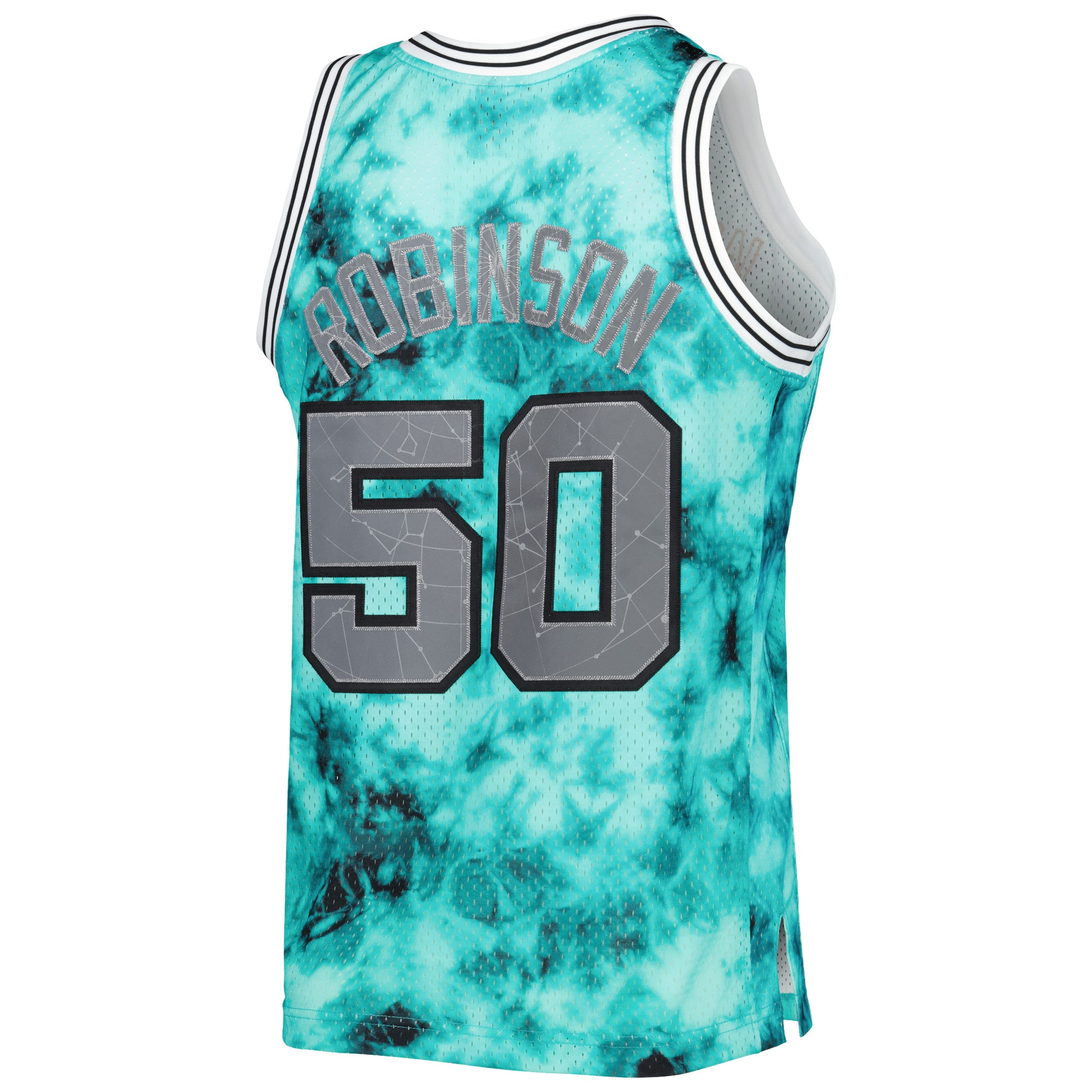 David Robinson San Antonio Spurs Mitchell & Ness 1998/99 Galaxy Swingman Jersey - Teal - vstockx