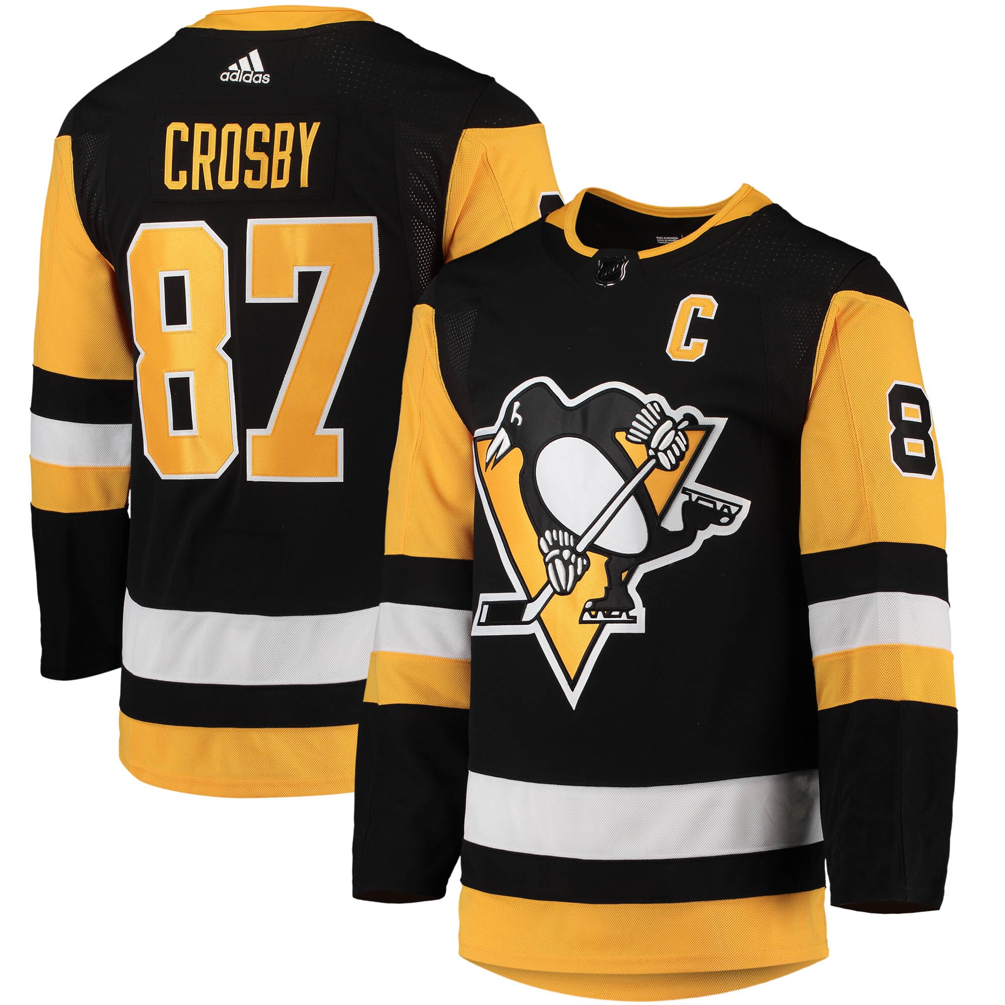 Sidney Crosby Pittsburgh Penguins adidas Home Primegreen Authentic Pro Player Jersey - Black - vstockx