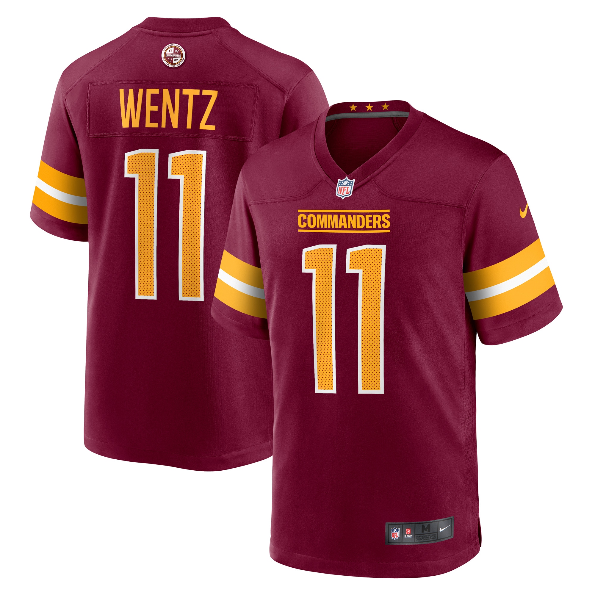 Carson Wentz Washington Commanders Nike Game Jersey - Burgundy - vstockx