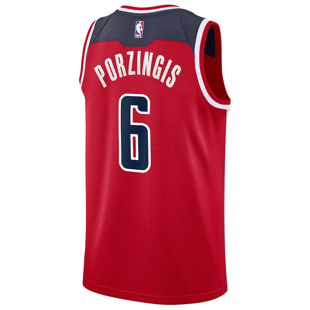 Youth Washington Wizards Kristaps Porzingis Icon Edition Jersey - Red - vstockx