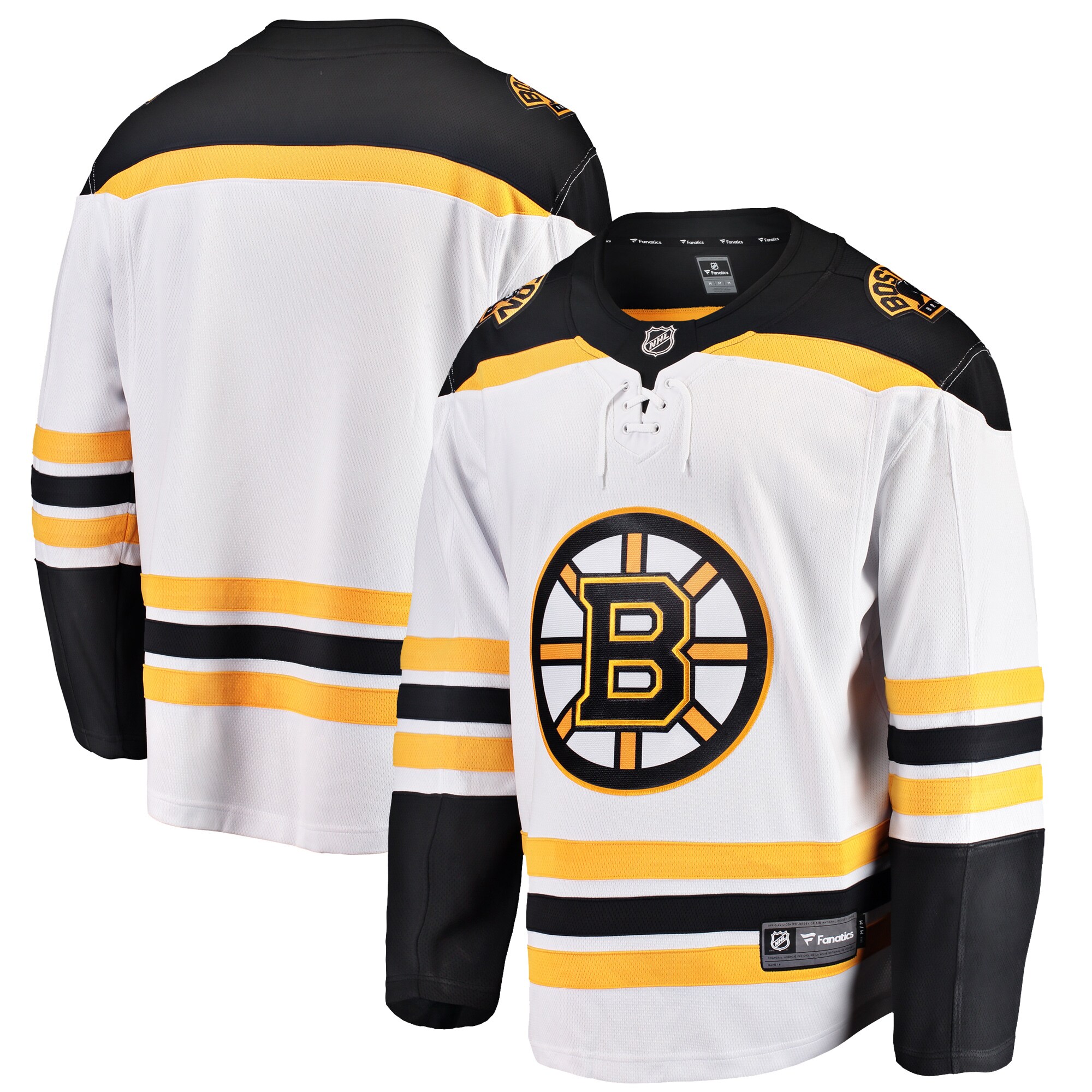 Boston Bruins Fanatics Branded Breakaway Away Jersey - White - vstockx