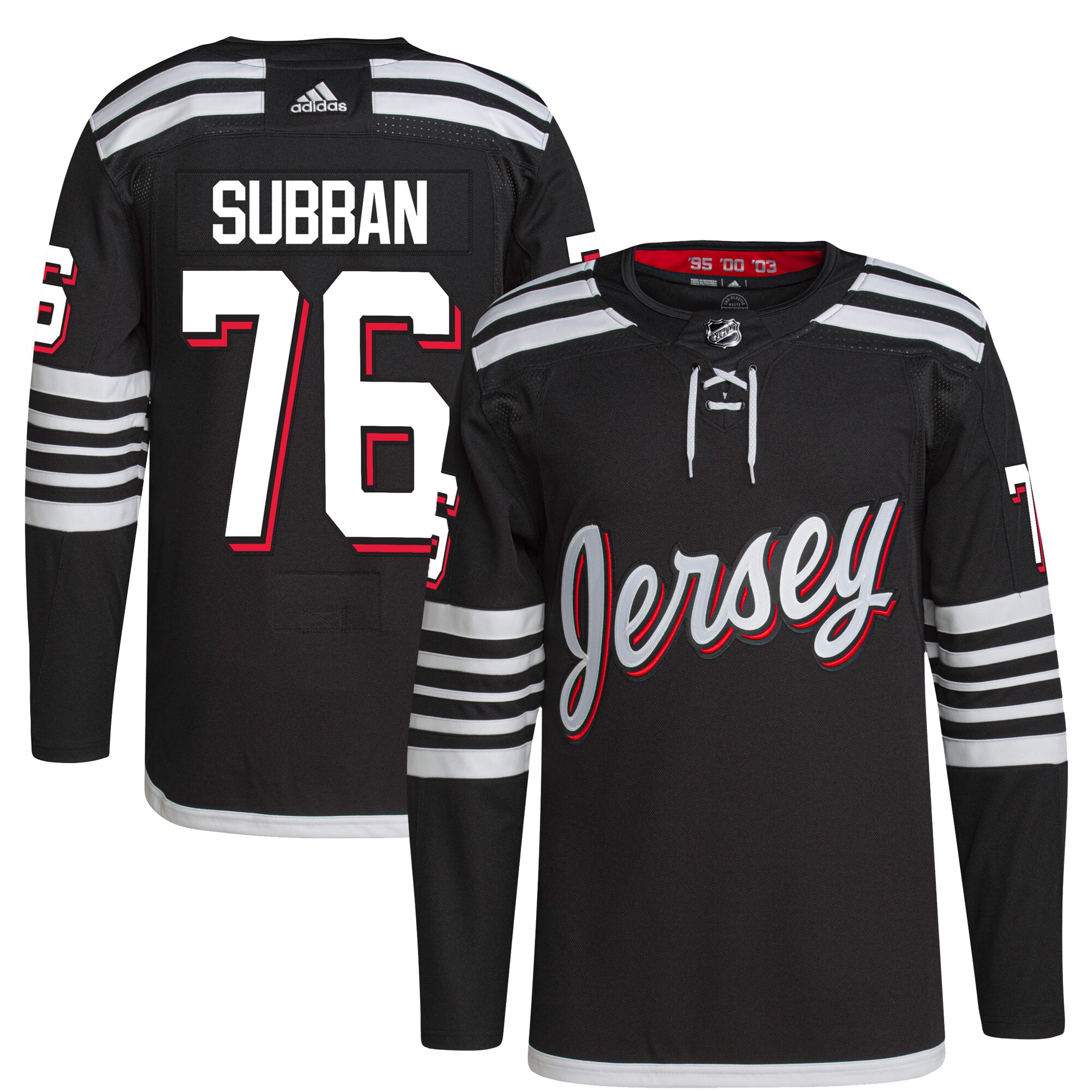 P.K. Subban New Jersey Devils adidas Alternate Primegreen Authentic Pro Player Jersey - Black - vstockx