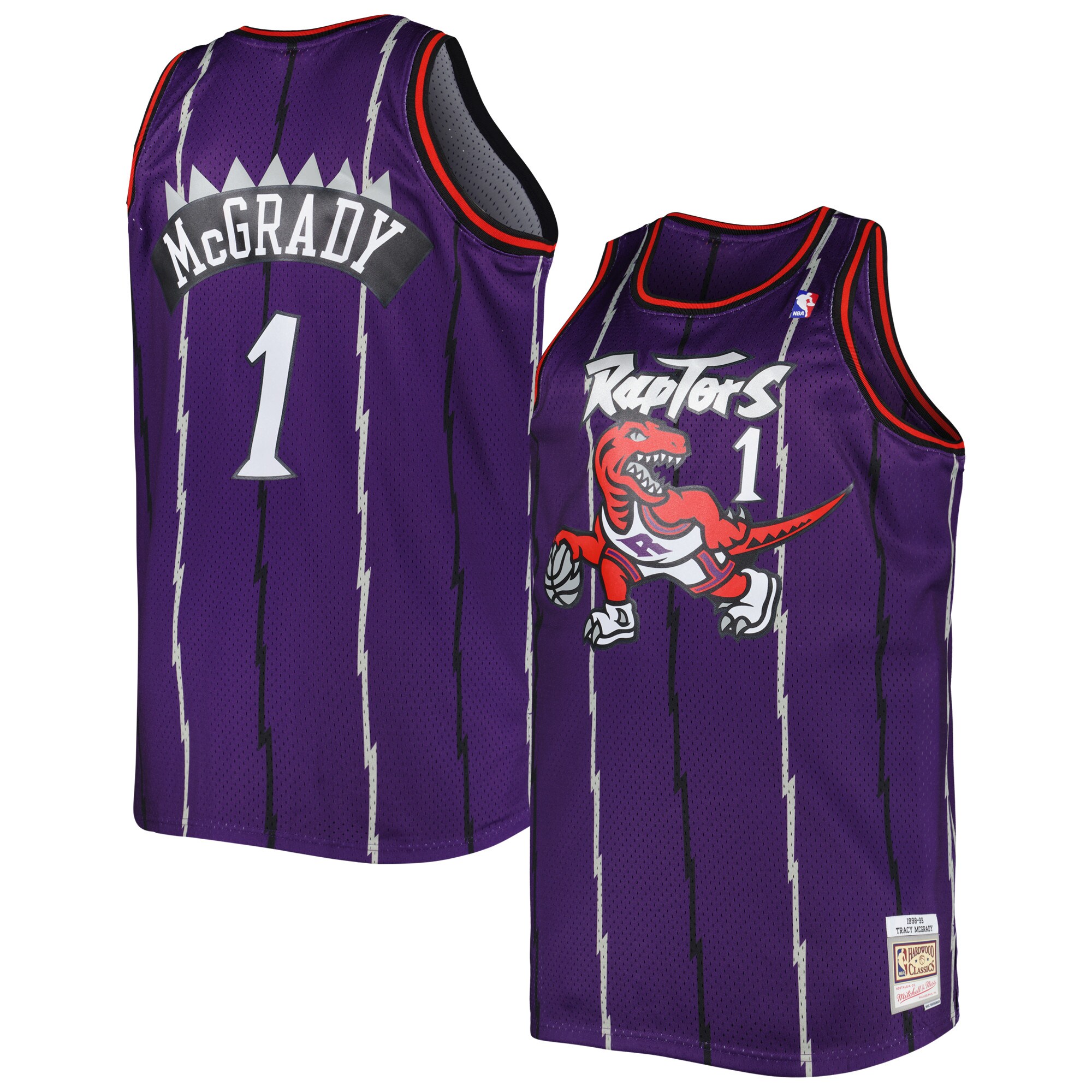 Tracy McGrady Toronto Raptors Mitchell & Ness Big & Tall Hardwood Classics 1998/99 Swingman Jersey - Purple - vstockx