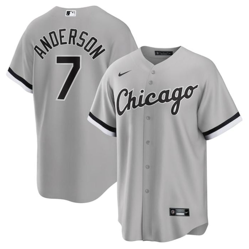 Men's Tim Anderson Chicago White Sox Gray Road Replica Team Jersey - vstockx