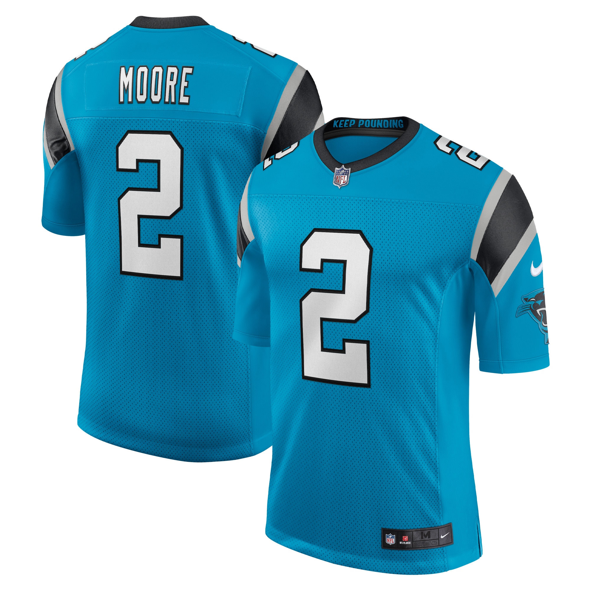 D.J. Moore Carolina Panthers Nike Vapor Limited Jersey - Blue - vstockx