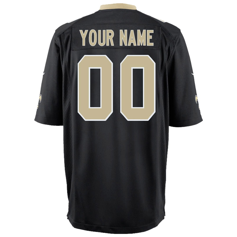 New Orleans Saints Nike Youth Custom Game Jersey - Black - vstockx