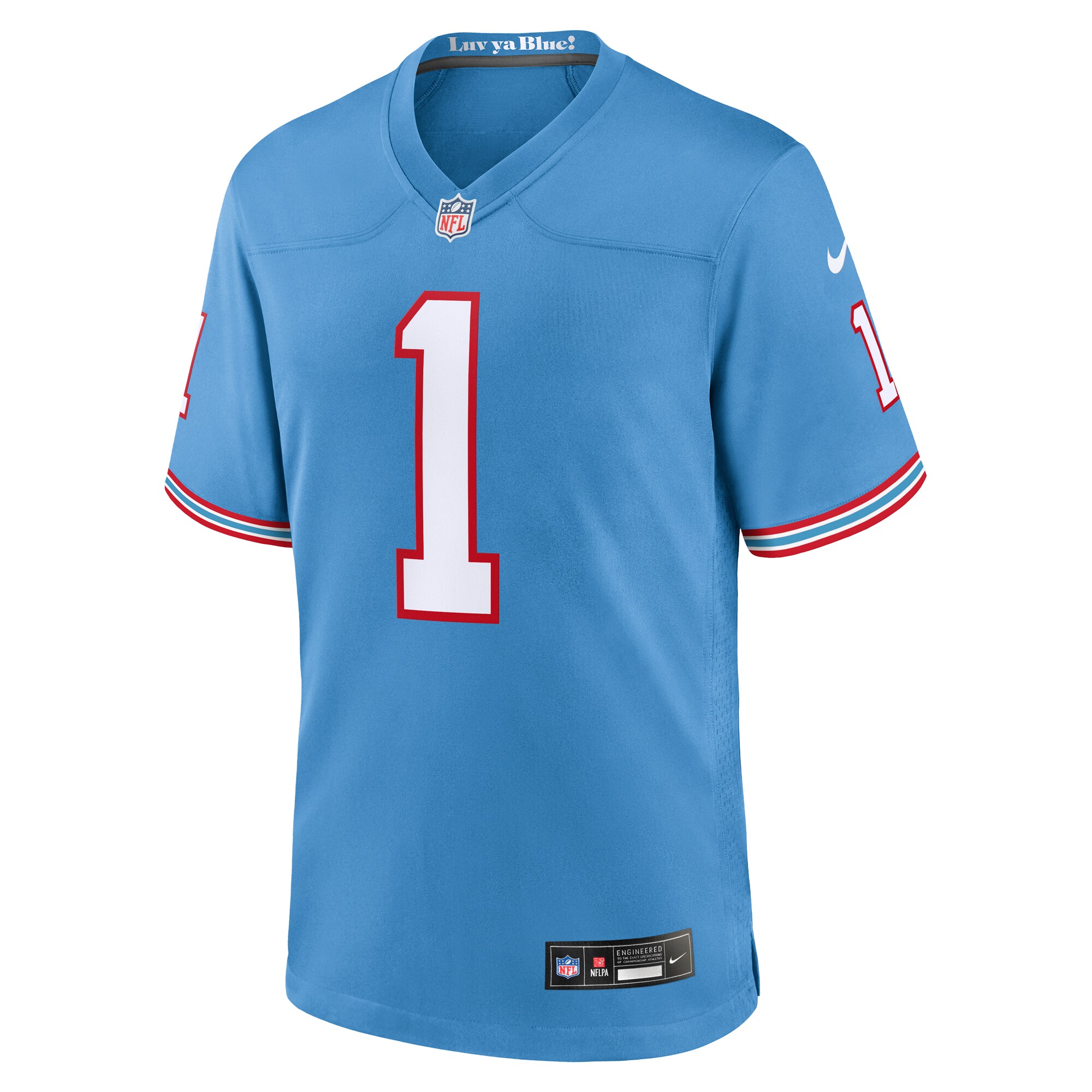 Warren Moon Tennessee Titans Nike Oilers Throwback Retired Player Game Jersey - Light Blue - vstockx
