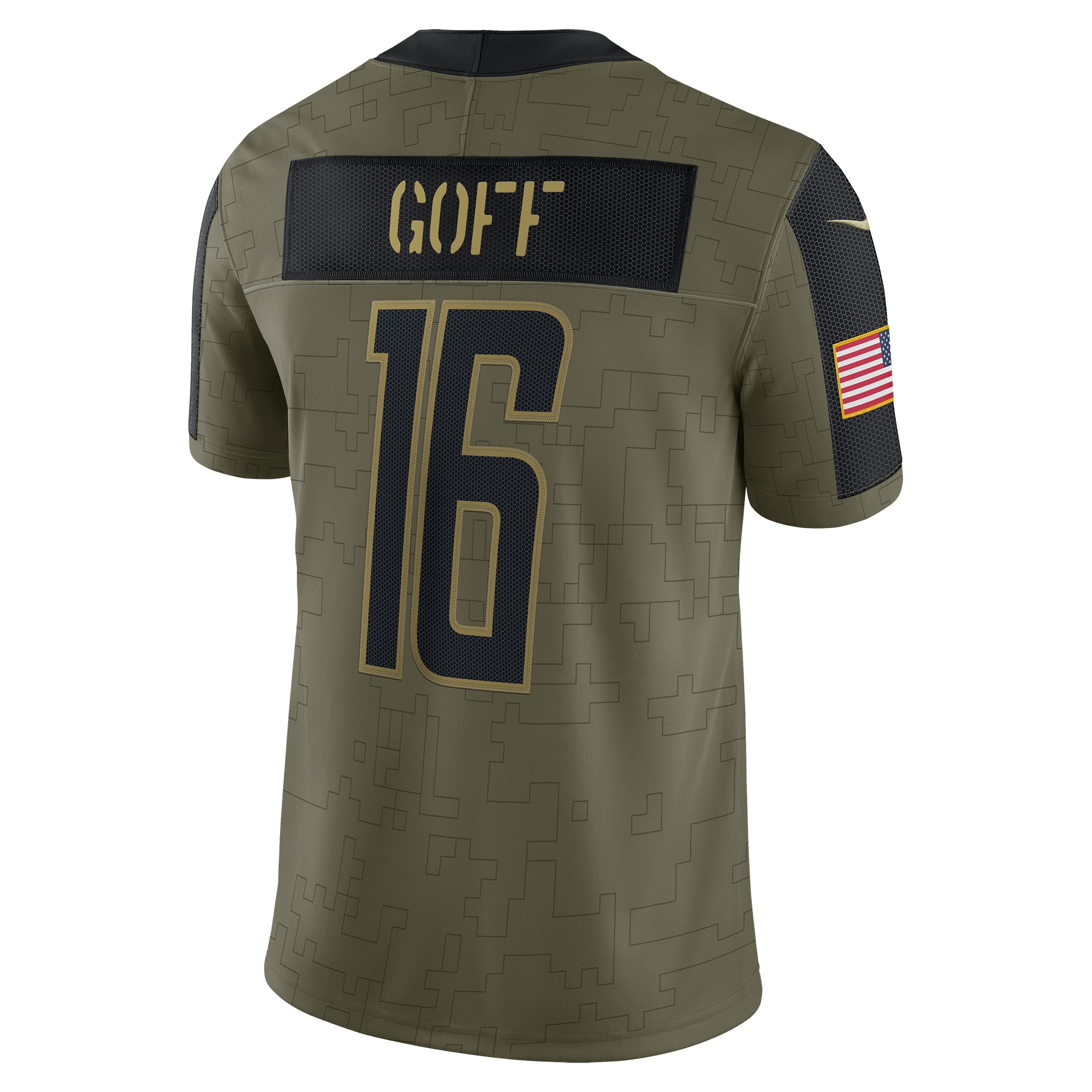Jared Goff Detroit Lions Nike 2021 Salute To Service Limited Player Jersey - Olive - vstockx