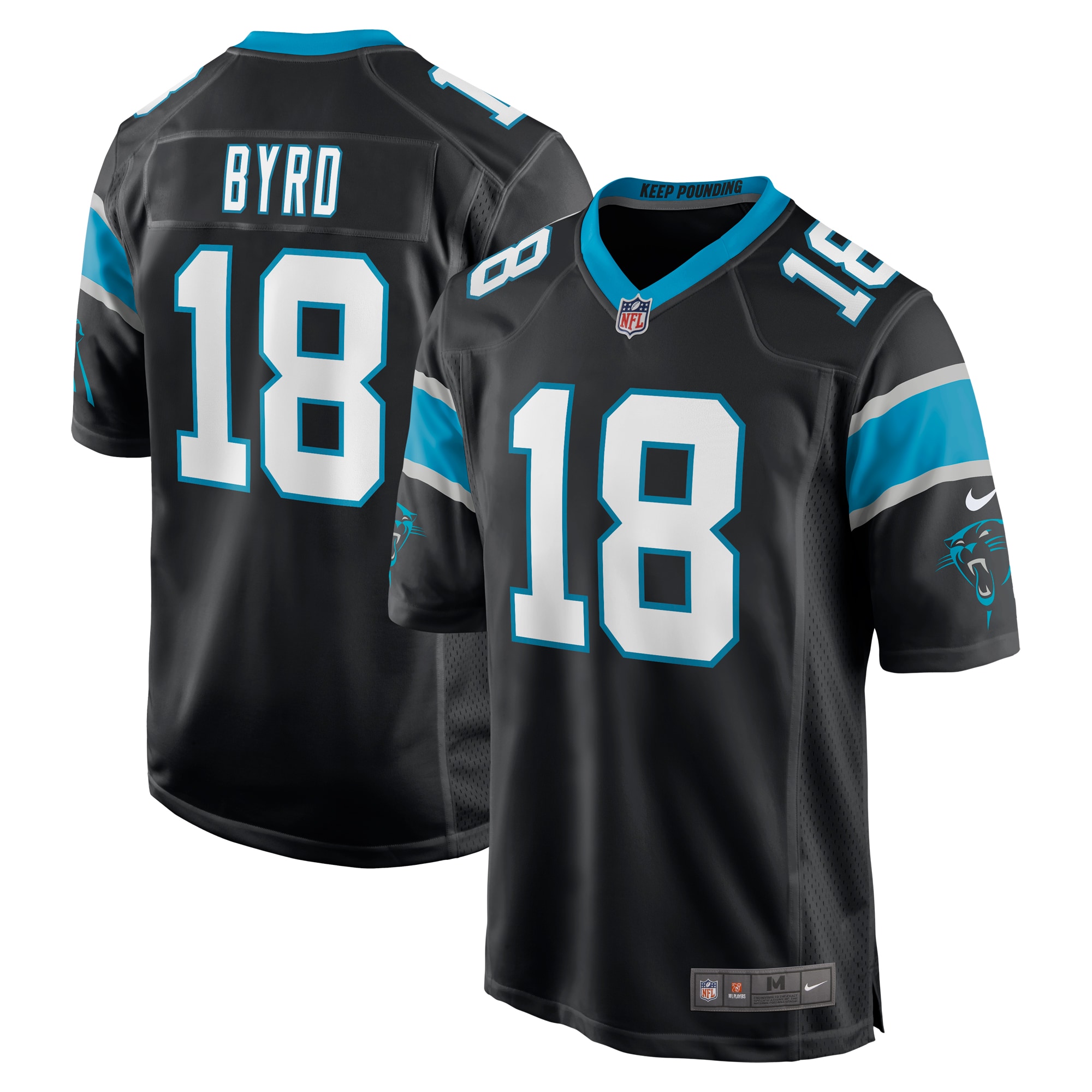 Damiere Byrd Carolina Panthers Nike Game Player Jersey - Black - vstockx