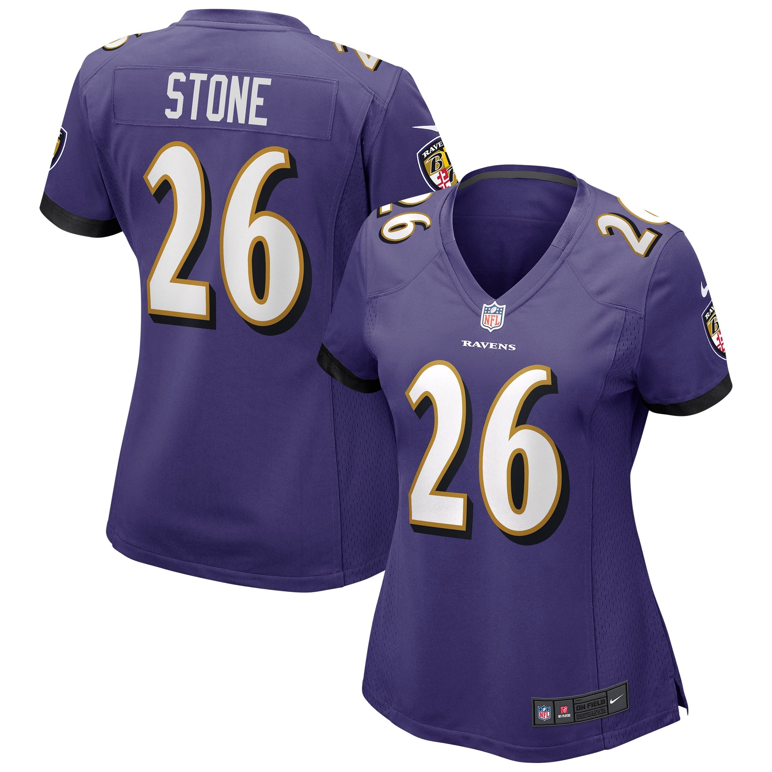 Women's Nike Geno Stone Purple Baltimore Ravens Game Jersey - vstockx