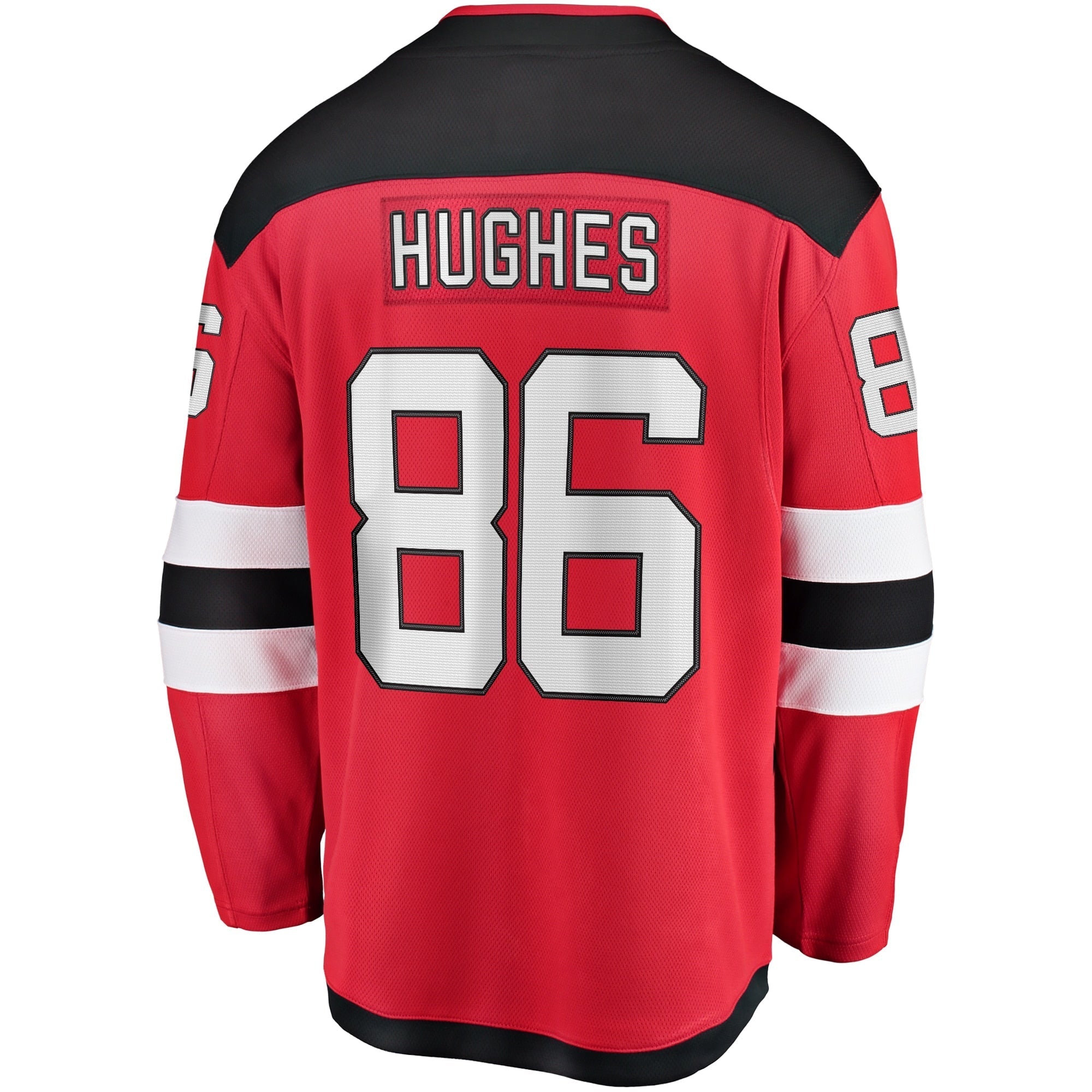 Men's Fanatics Branded Jack Hughes Red New Jersey Devils Breakaway Player Jersey - vstockx