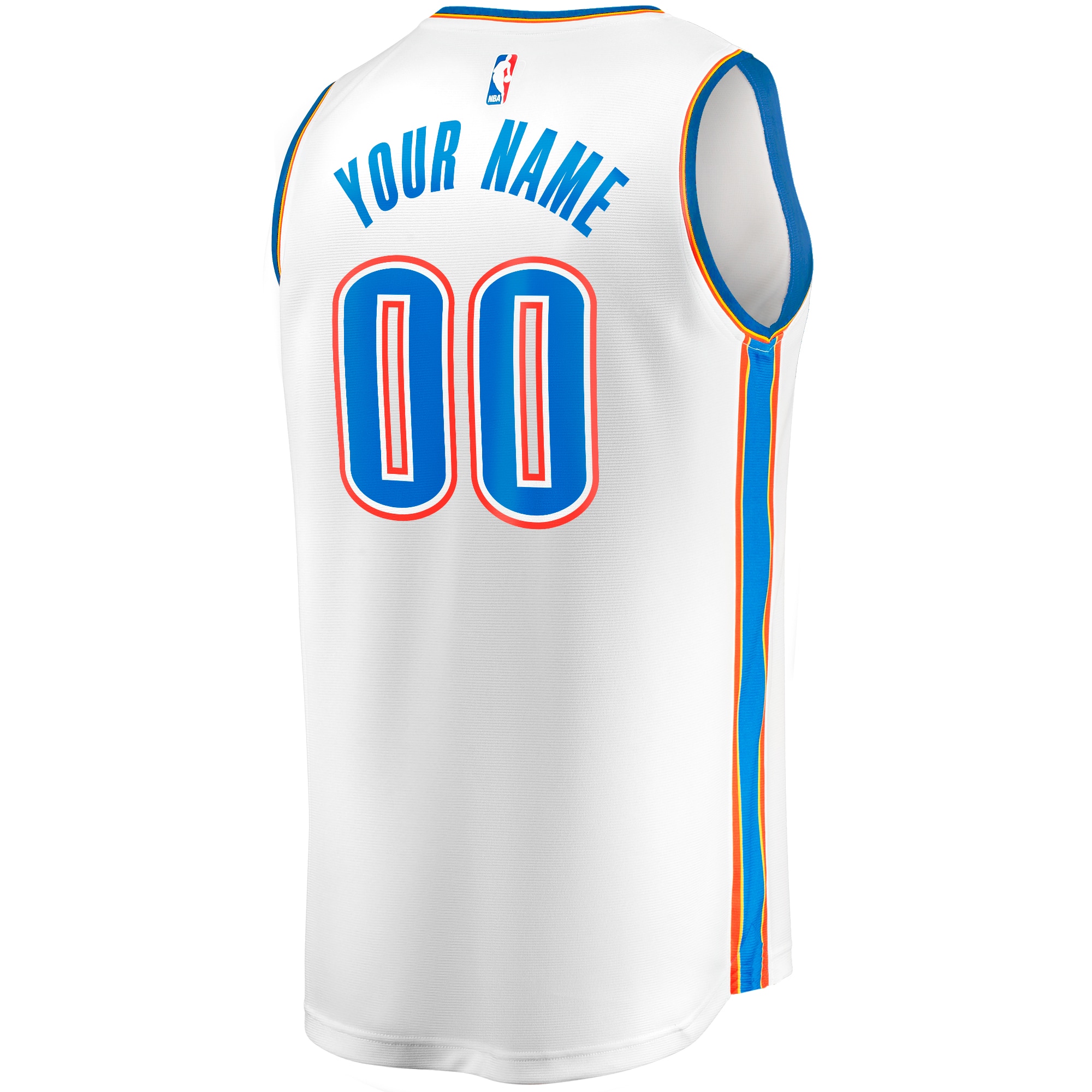Oklahoma City Thunder Fanatics Branded Fast Break Custom Replica Jersey - White - Association Edition - vstockx