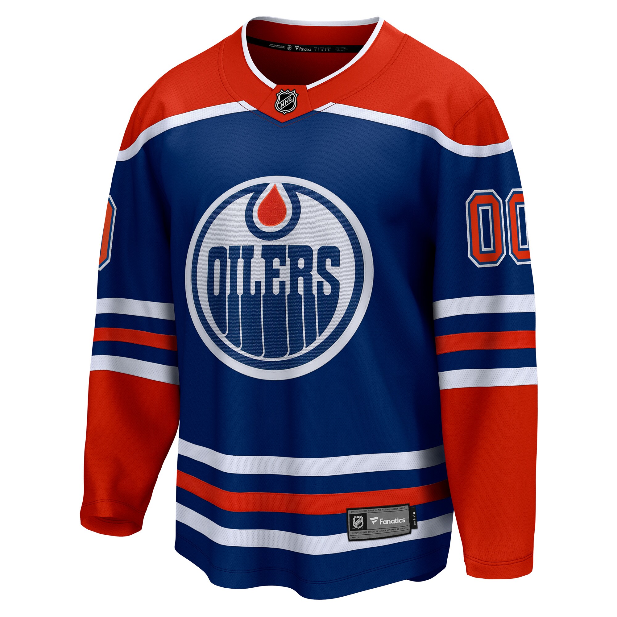 Edmonton Oilers Fanatics Branded Home Breakaway Custom Jersey - Royal - vstockx