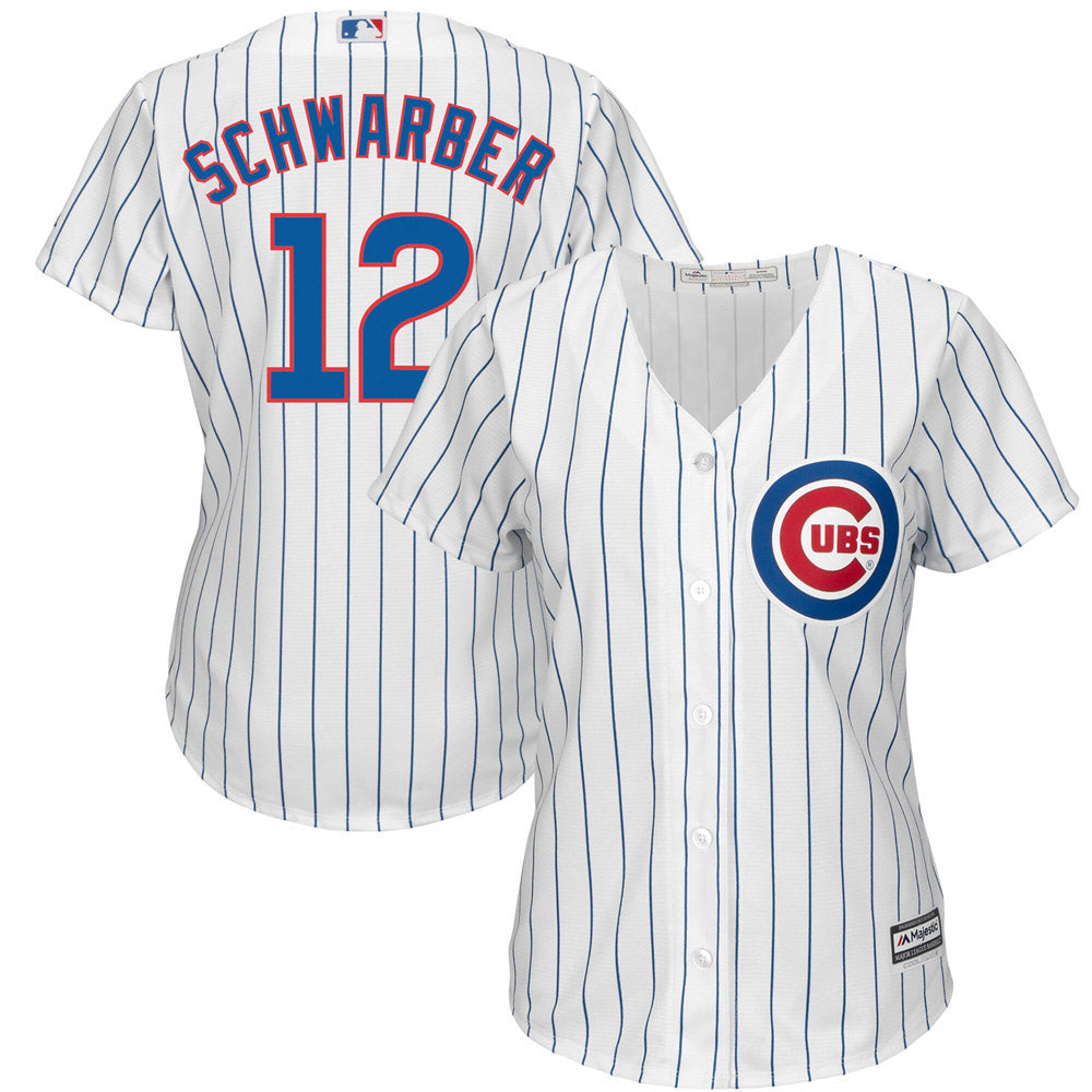 Women's Chicago Cubs Kyle Schwarber Replica Home Jersey - White - vstockx