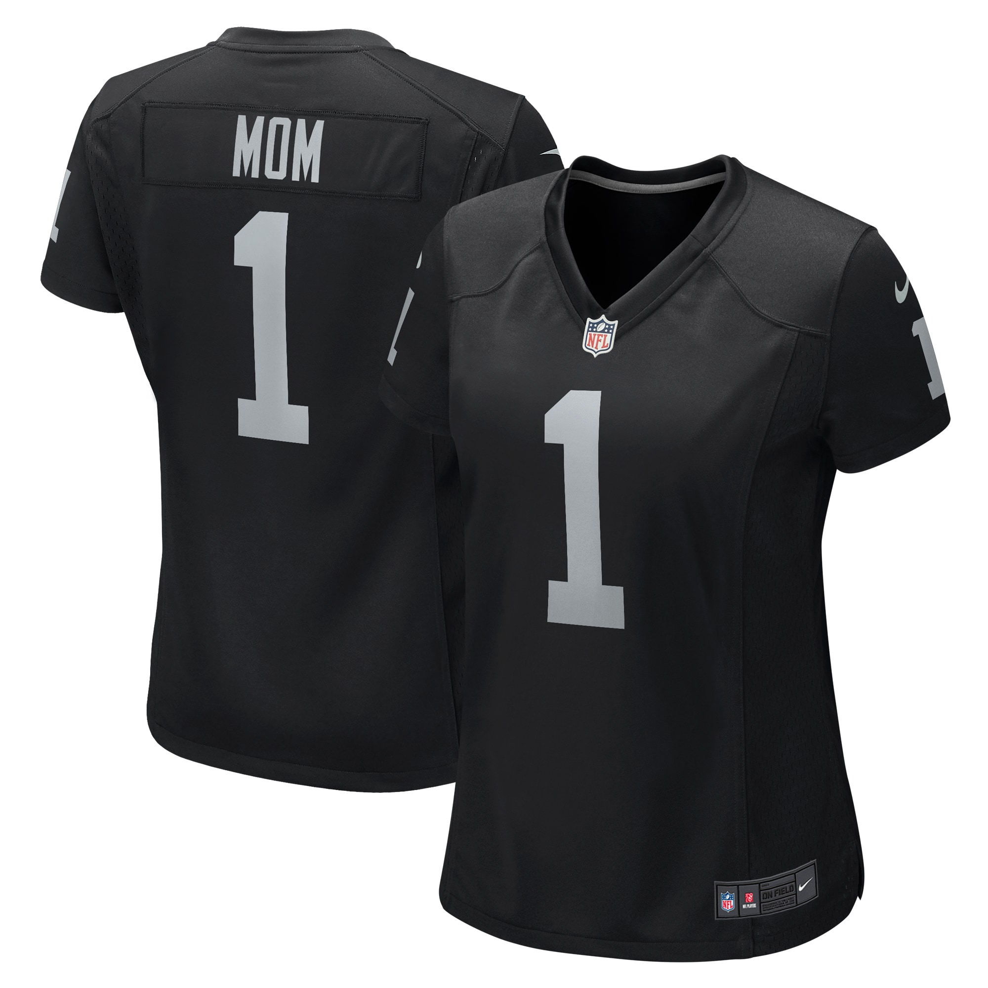 Number 1 Mom Las Vegas Raiders Nike Women's Game Jersey - Black - vstockx