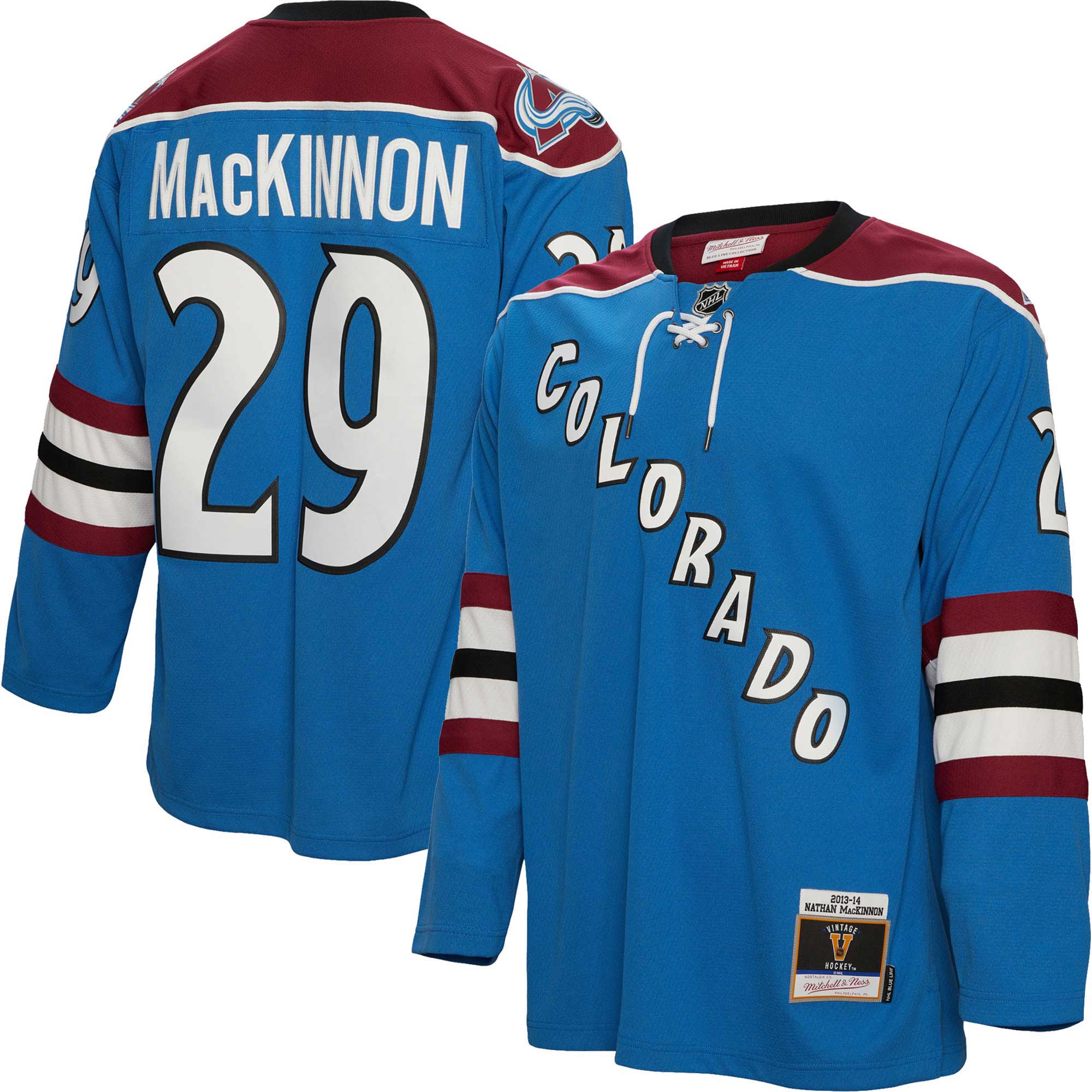 Nathan MacKinnon Colorado Avalanche Mitchell & Ness Big & Tall 2013 Blue Line Player Jersey - Blue - vstockx