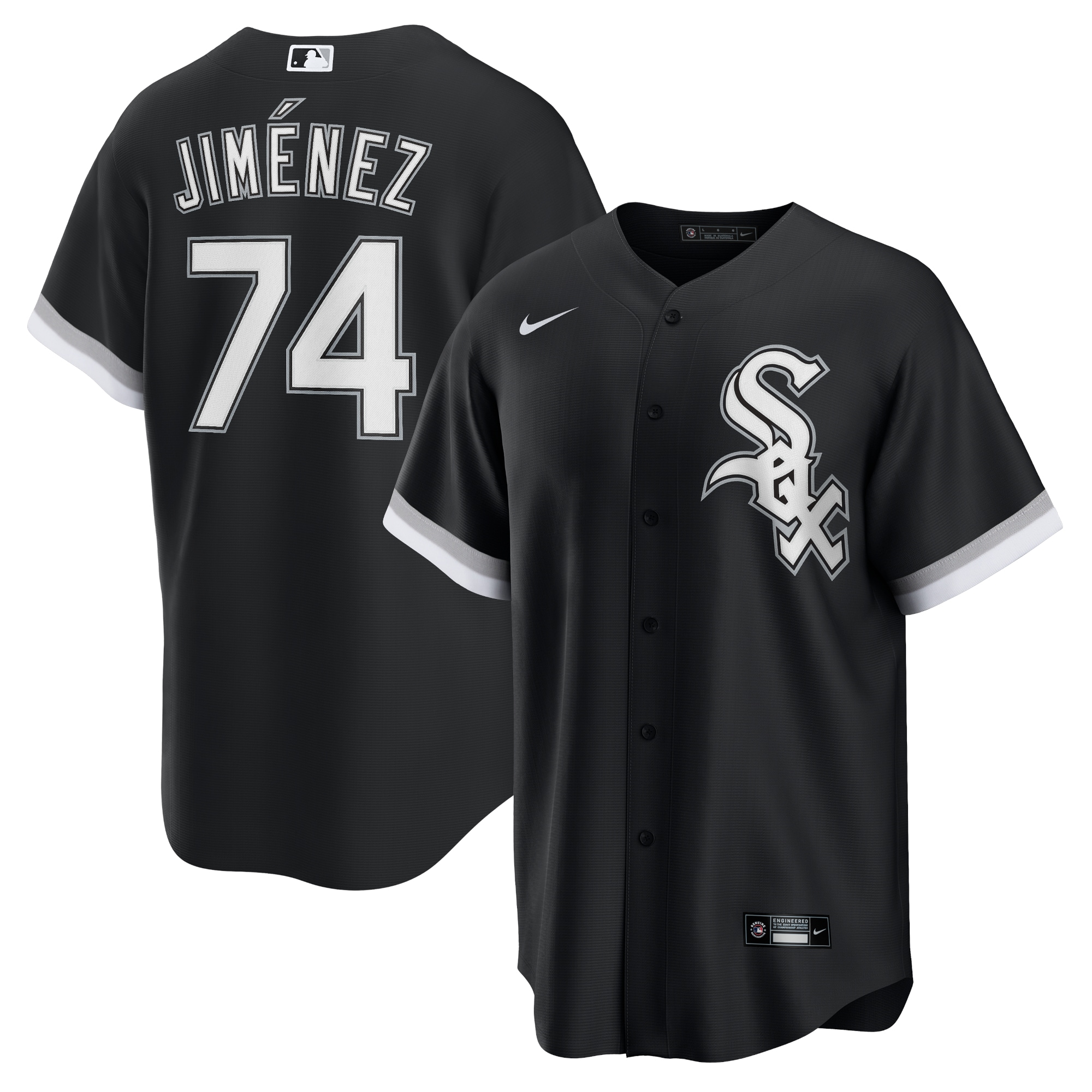 Eloy Jimenez Chicago White Sox Nike Alternate Replica Player Name Jersey - Black - vstockx
