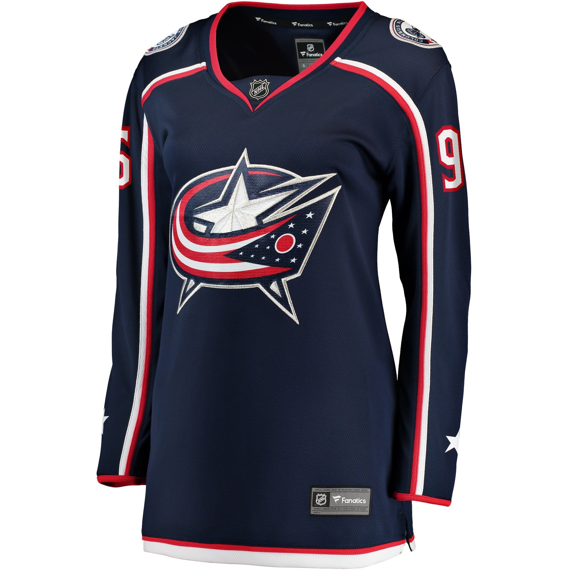 Women's Fanatics Branded Jack Roslovic Navy Columbus Blue Jackets Home Breakaway Jersey - vstockx