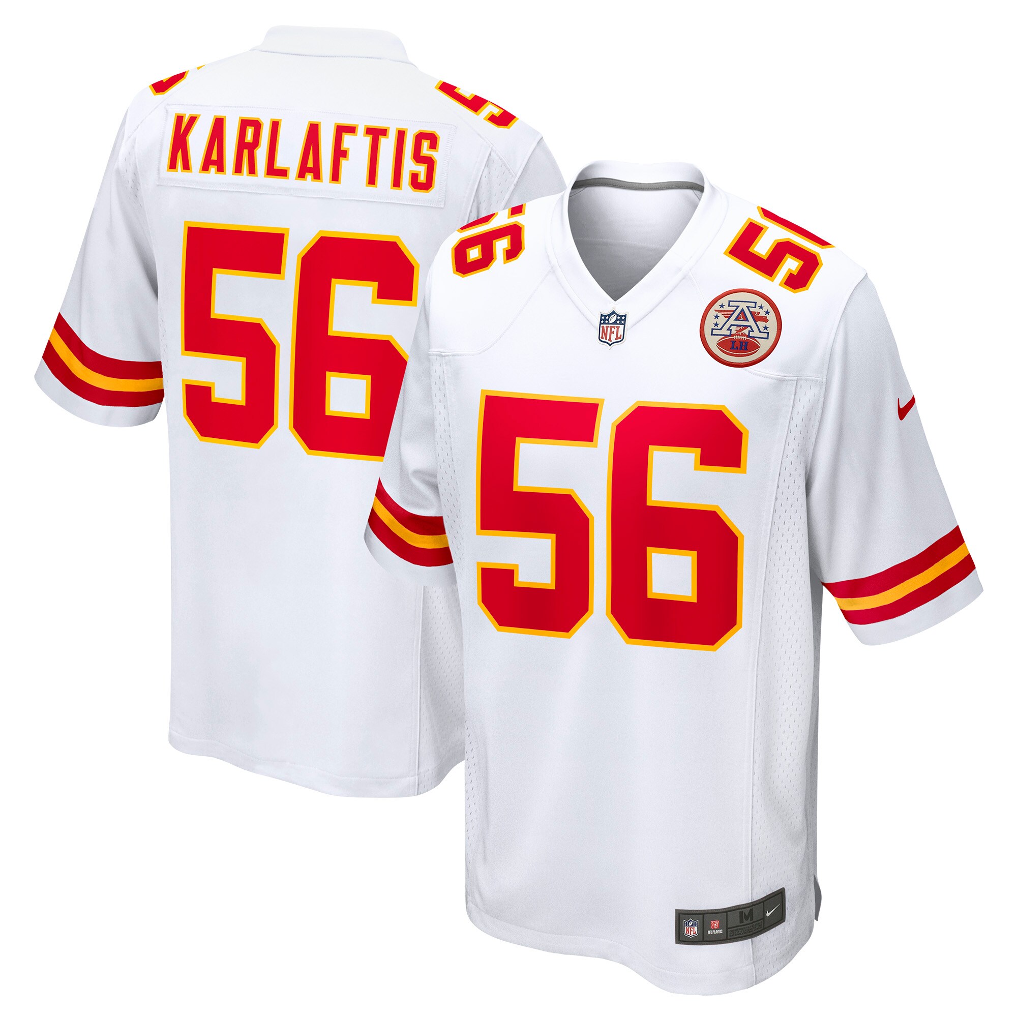 George Karlaftis Kansas City Chiefs Nike Away Game Player Jersey - White - vstockx