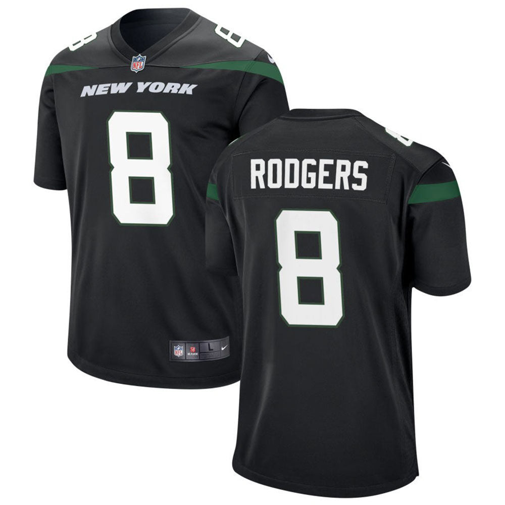 Youth New York Jets Aaron Rodgers Game Jersey - Black - vstockx