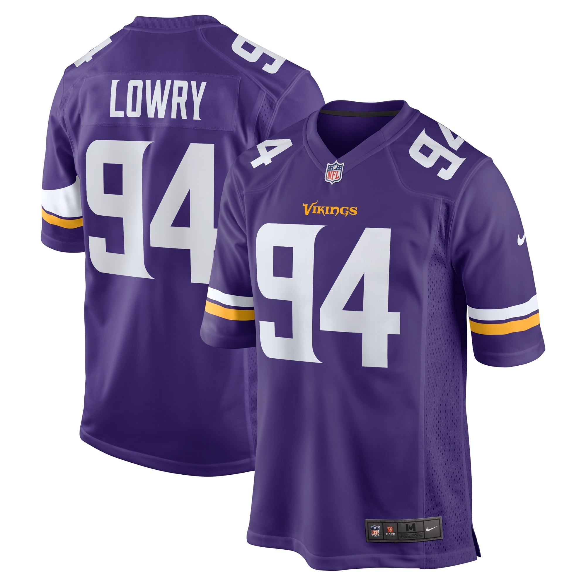 Men's Nike Dean Lowry Purple Minnesota Vikings Game Player Jersey - vstockx