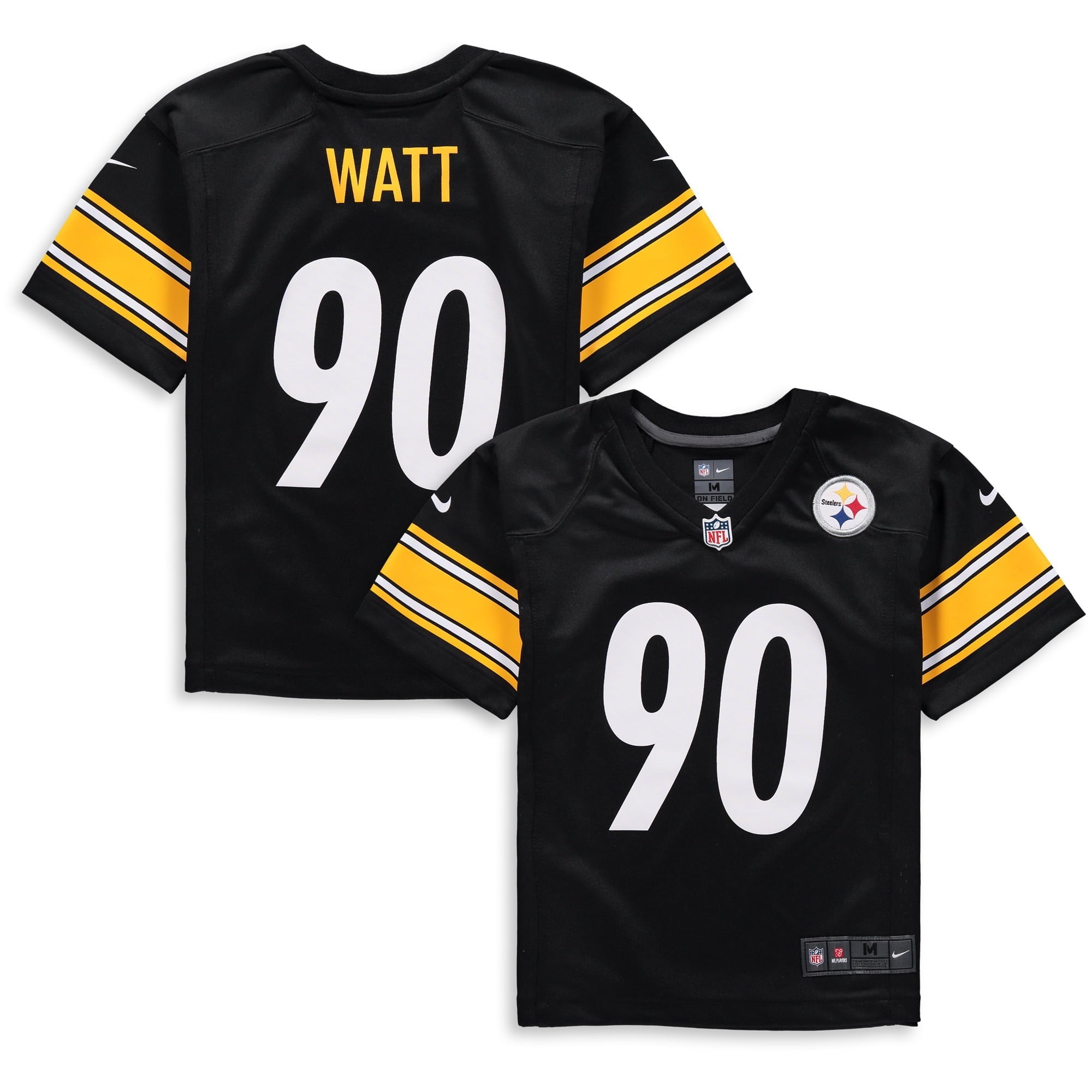 Preschool Nike T.J. Watt Black Pittsburgh Steelers Game Jersey - vstockx