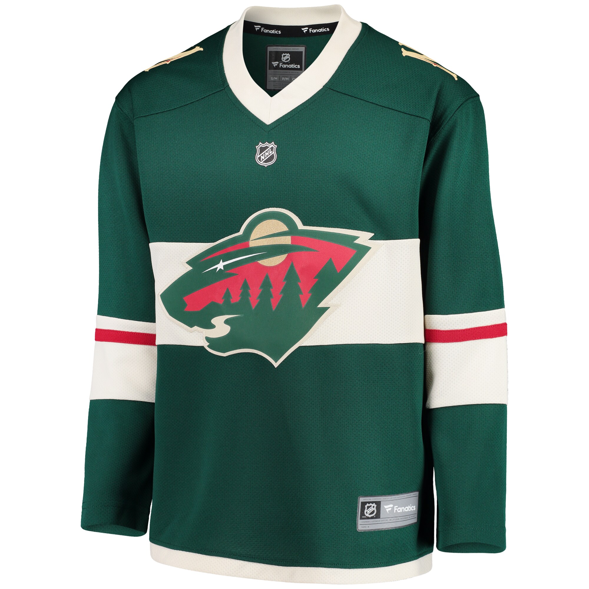 Minnesota Wild Fanatics Branded Youth Home Replica Blank Jersey - Green - vstockx