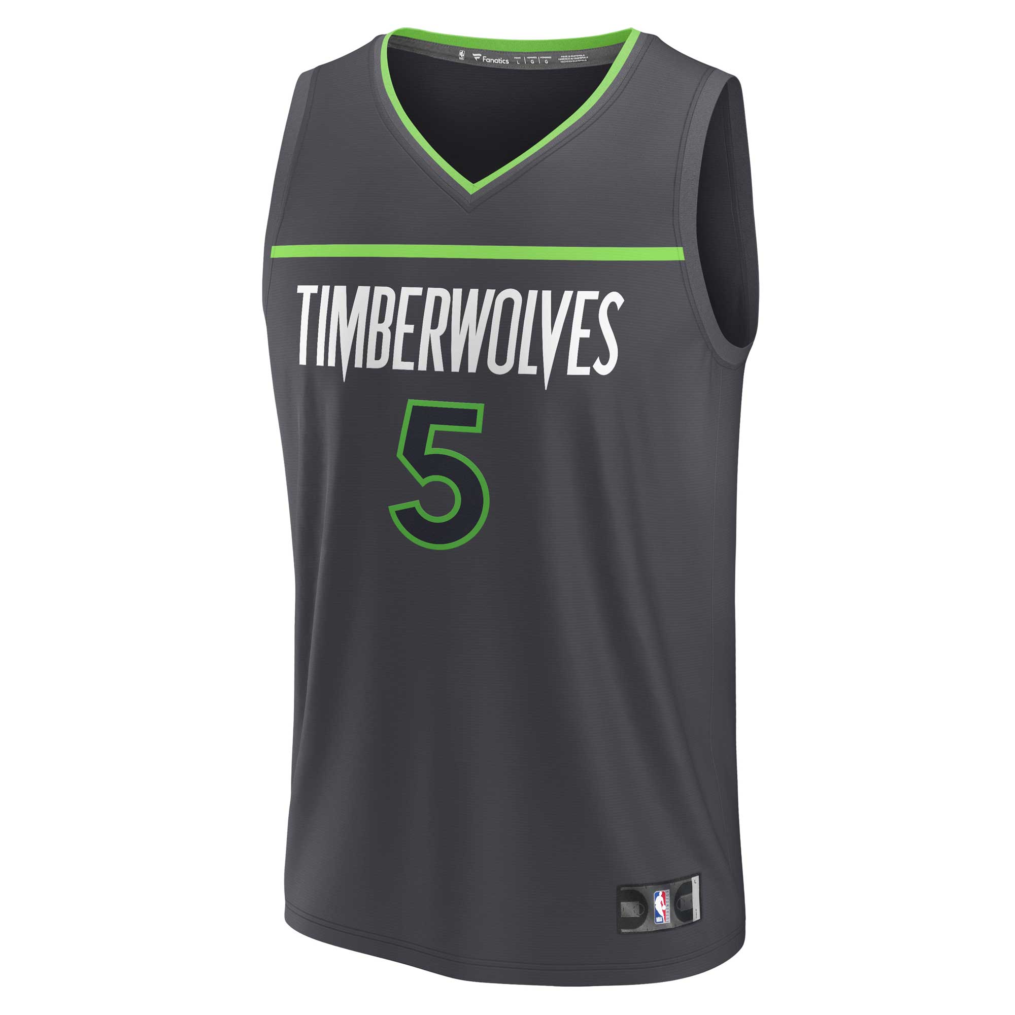 Anthony Edwards Minnesota Timberwolves Fanatics Branded Youth Fast Break Player Jersey - Statement Edition - Anthracite - vstockx