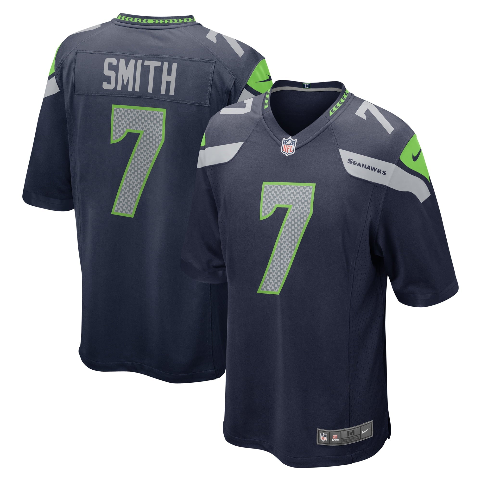 Men's Nike Geno Smith College Navy Seattle Seahawks Game Jersey - vstockx
