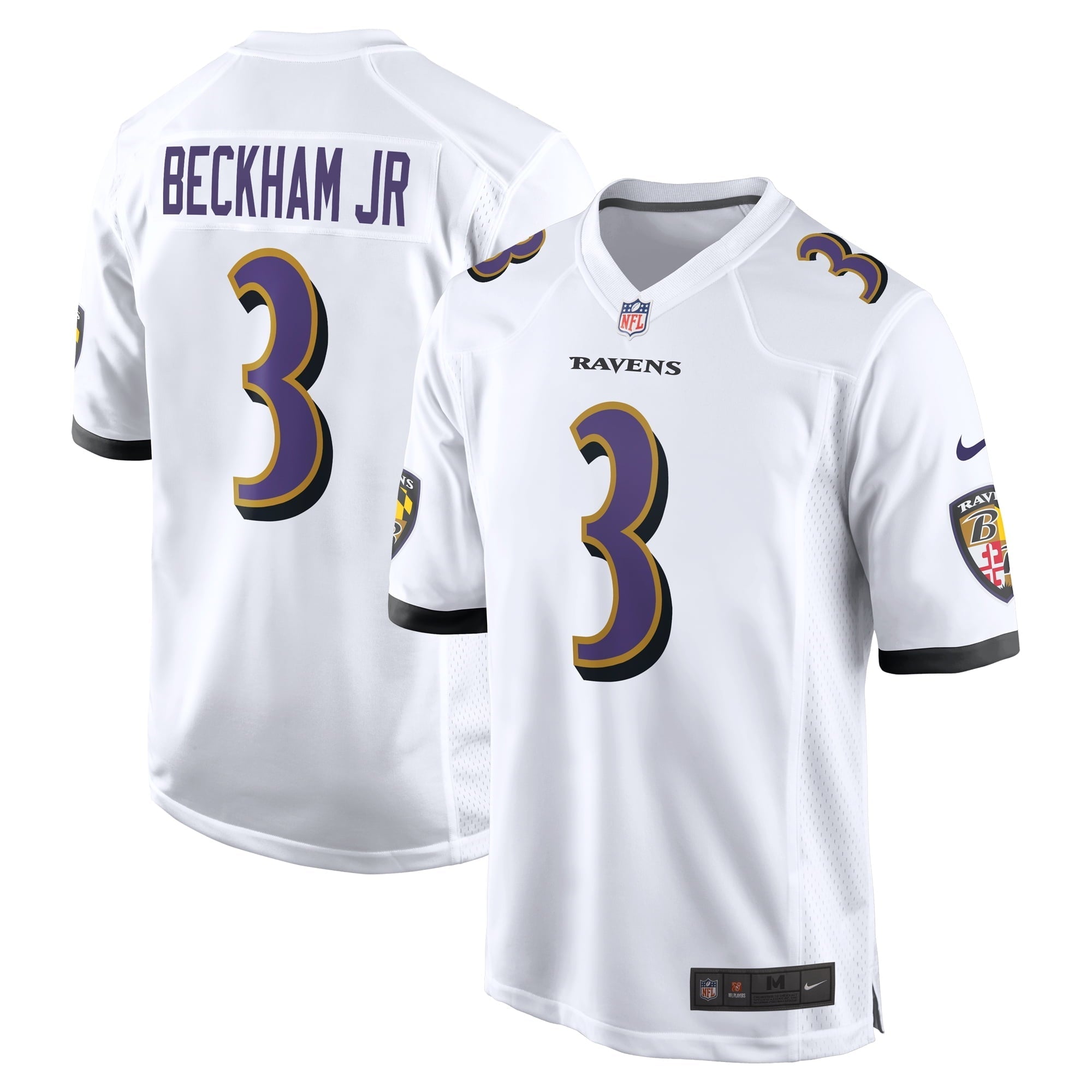 Men's Nike Odell Beckham Jr. White Baltimore Ravens Game Jersey - vstockx