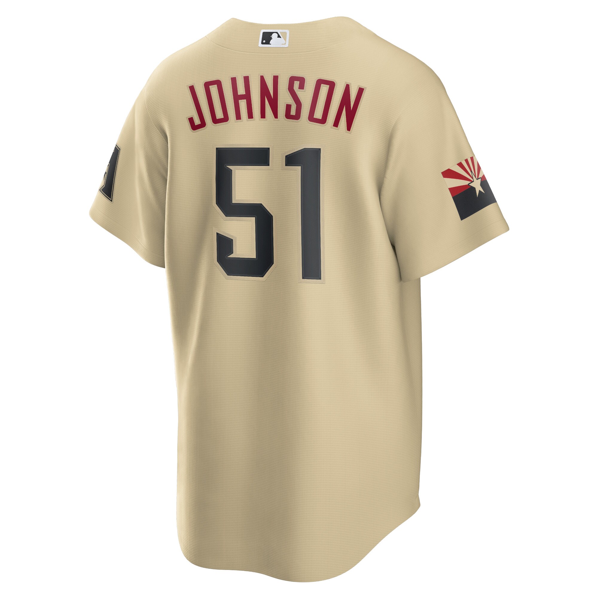 Randy Johnson Arizona Diamondbacks Nike City Connect Replica Player Jersey - Sand - vstockx