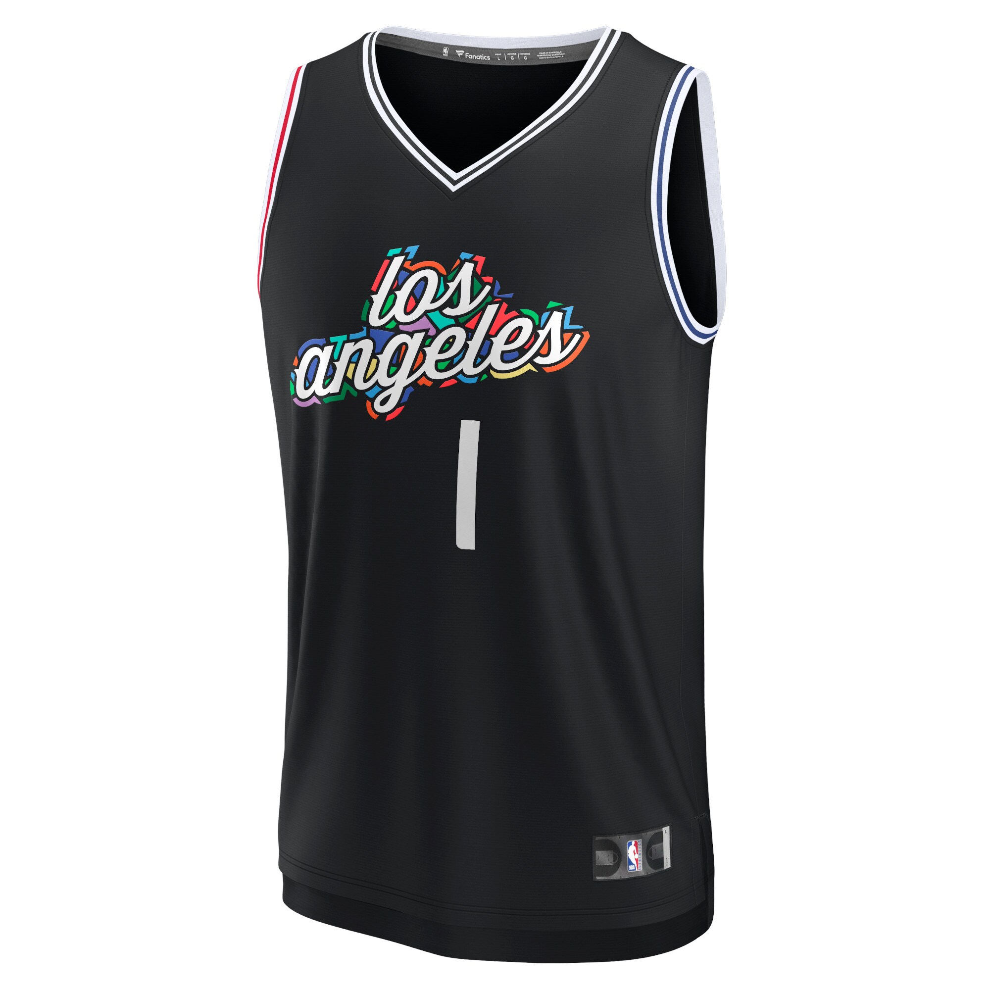 Reggie Jackson LA Clippers Fanatics Branded 2022/23 Fastbreak Jersey - City Edition - Black - vstockx