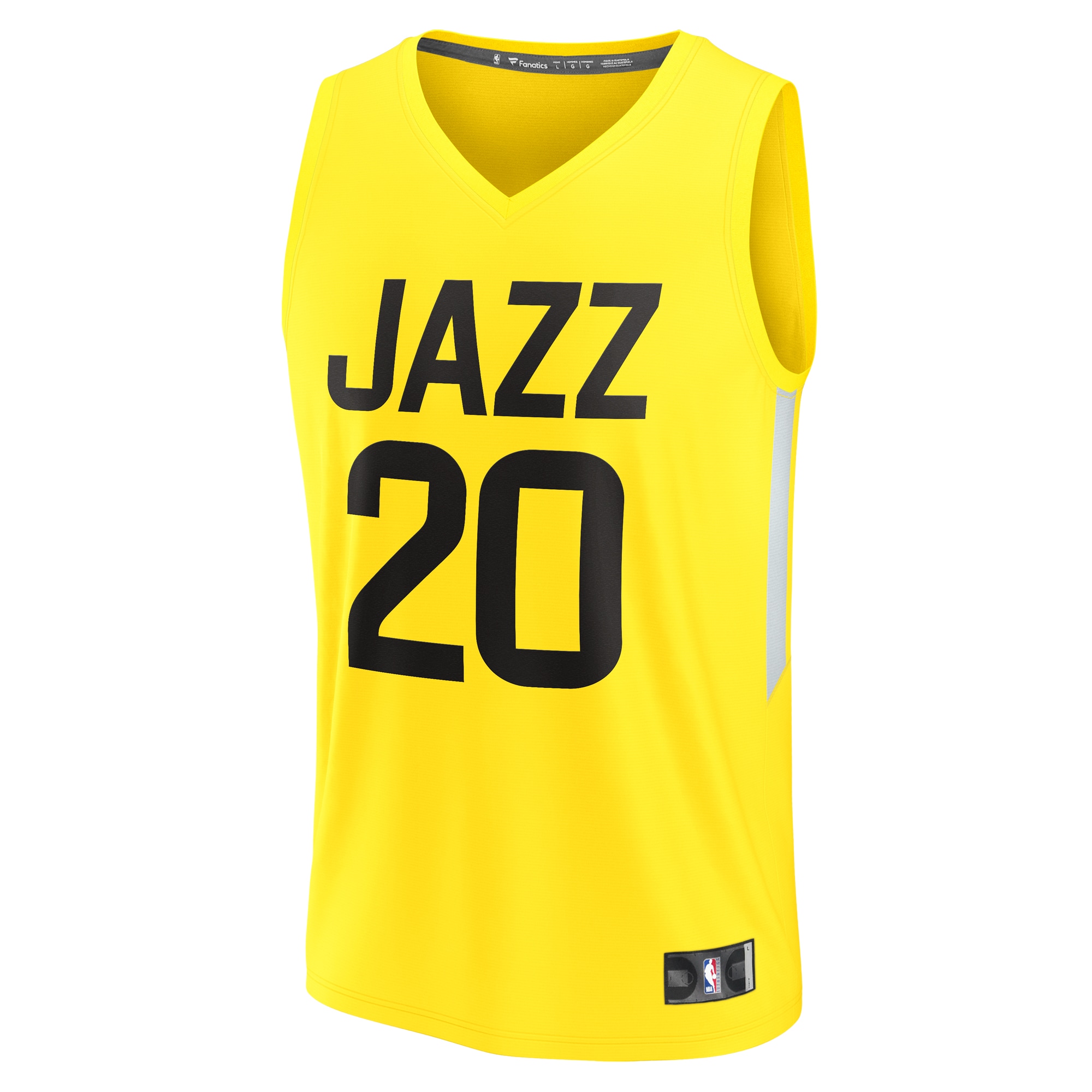 Udoka Azubuike Utah Jazz Fanatics Branded Youth Fast Break Player Jersey - Icon Edition - Yellow - vstockx
