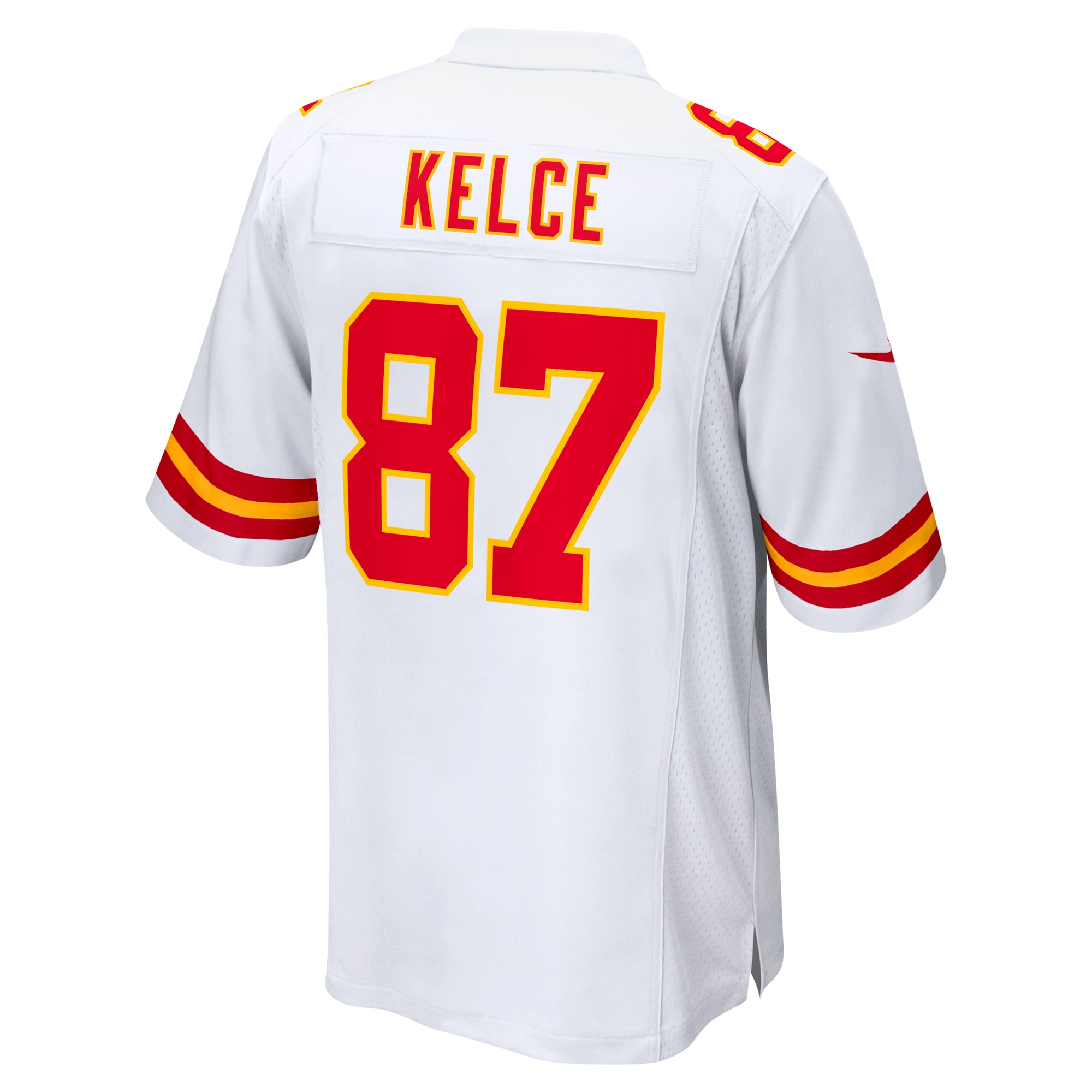 Travis Kelce Kansas City Chiefs Nike Super Bowl LVII Patch Away Game Jersey - White - vstockx