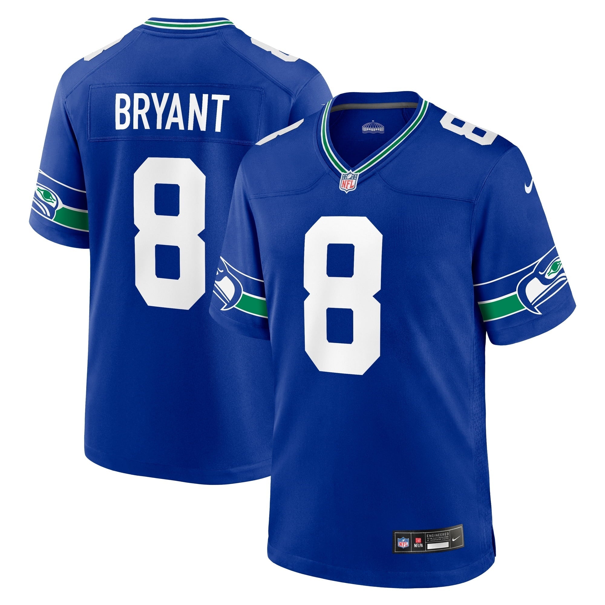 Men's Nike Coby Bryant Royal Seattle Seahawks Throwback Player Game Jersey - vstockx