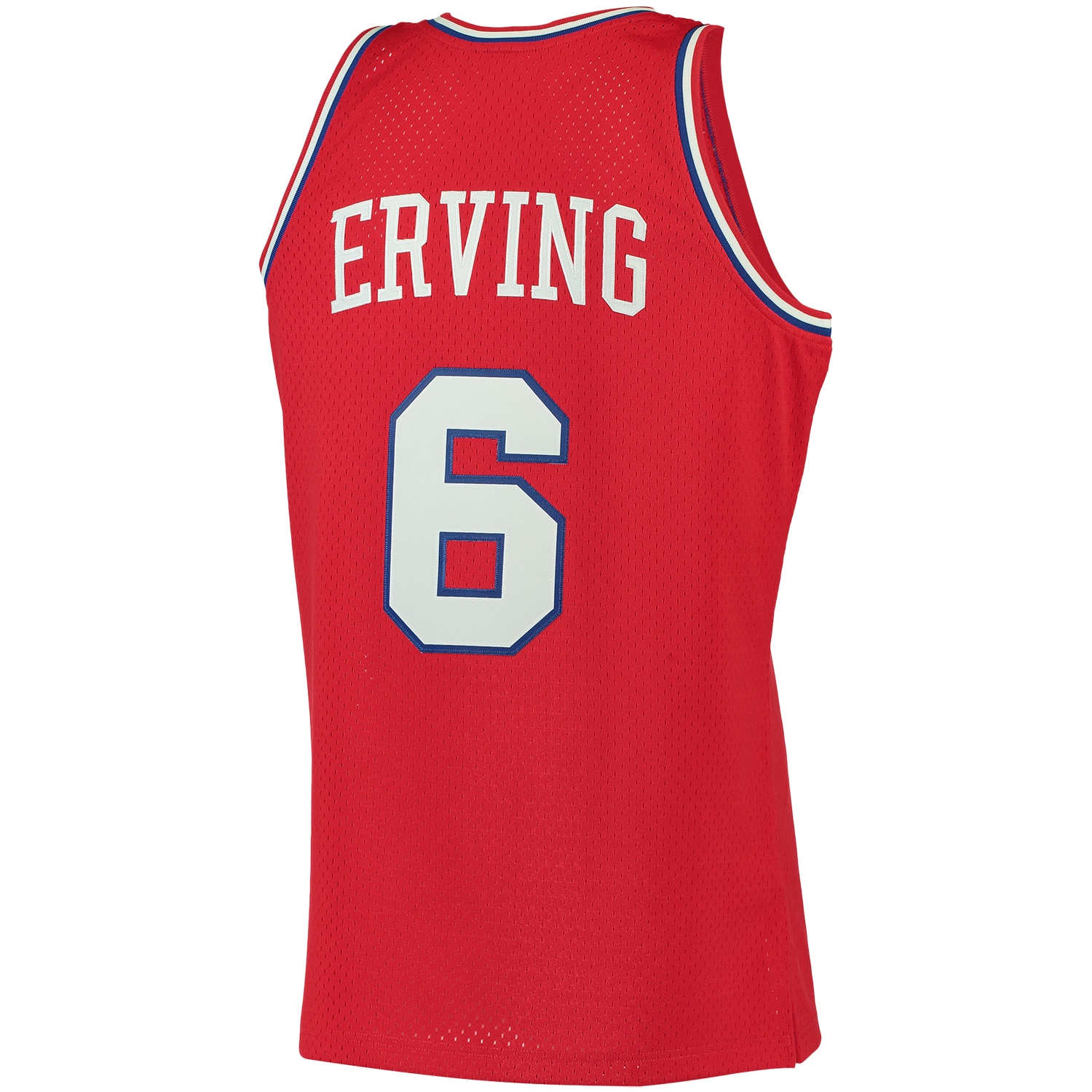 Julius Erving Philadelphia 76ers Mitchell & Ness Big & Tall Hardwood Classics Jersey - Red - vstockx