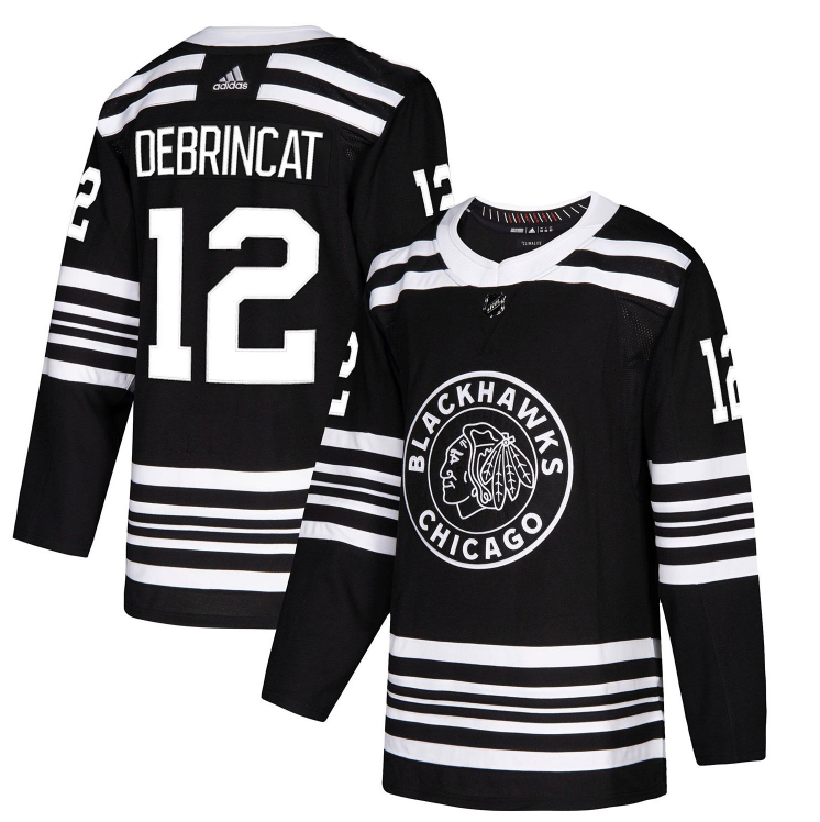 Men's Chicago Blackhawks Alex DeBrincat adidas Black Alternate 2019/20 Authentic Player Jersey - vstockx