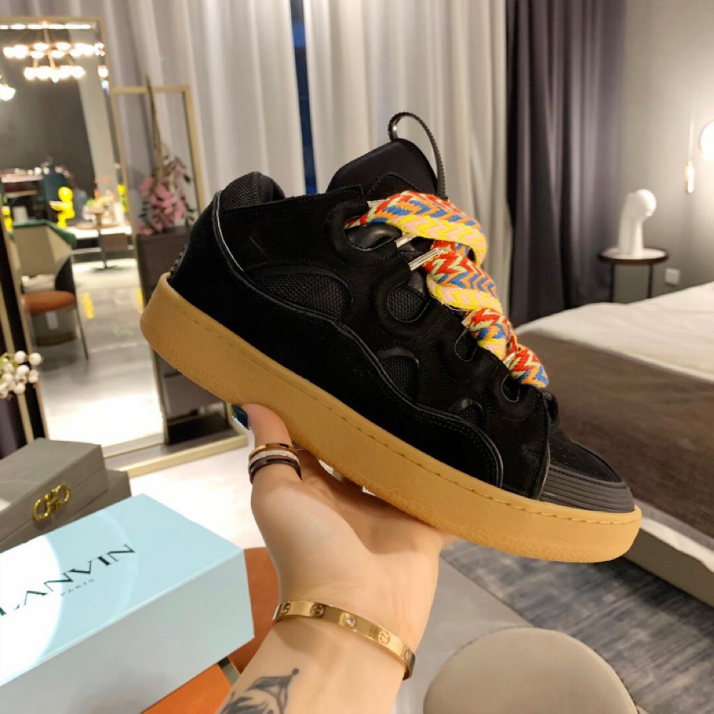Lanvin Leather Curb Black - vstockx