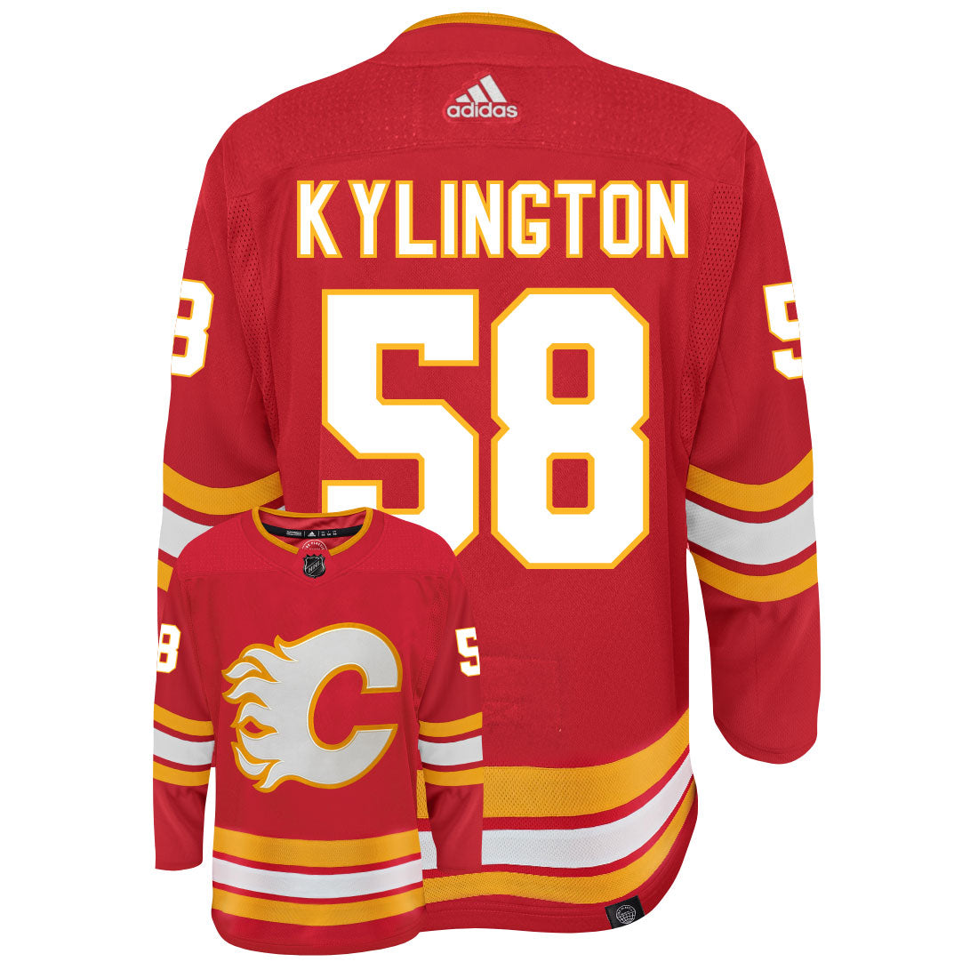 Oliver Kylington Calgary Flames Adidas Primegreen Authentic NHL Hockey Jersey - vstockx