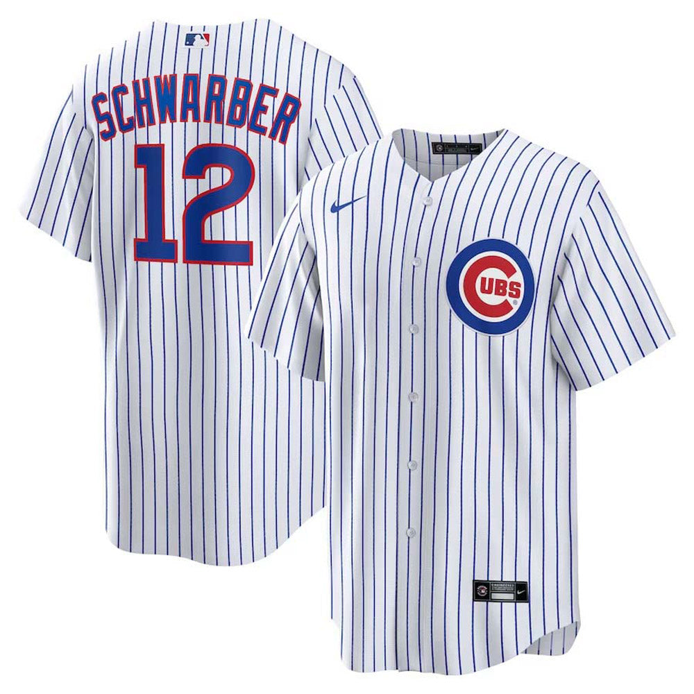 Youth Chicago Cubs Kyle Schwarber Replica Home Jersey - White - vstockx