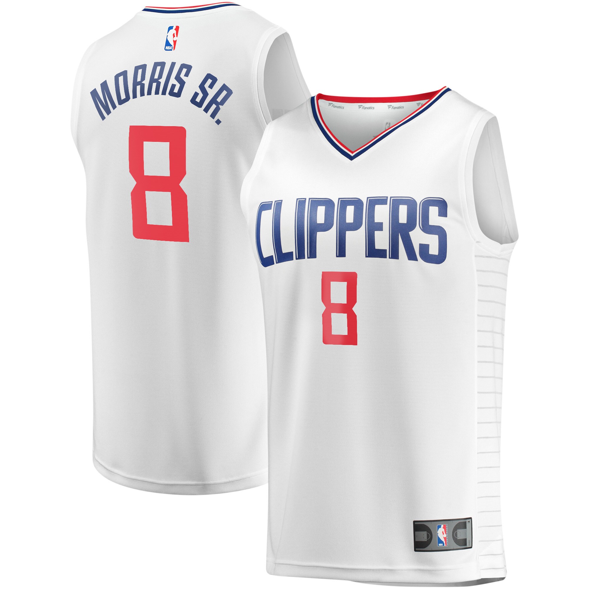 Marcus Morris Sr. LA Clippers Fanatics Branded Youth Fast Break Player Jersey - Association Edition - White - vstockx