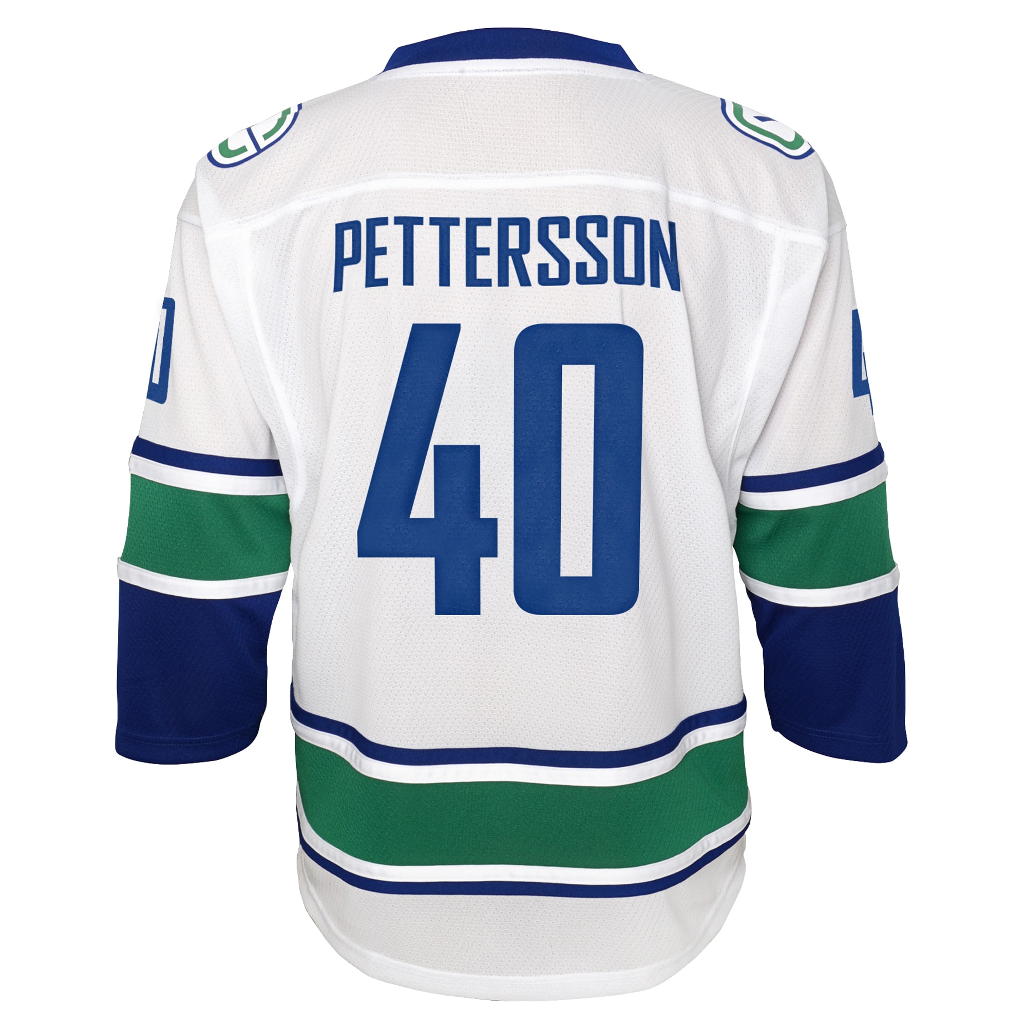 Elias Pettersson Vancouver Canucks Youth 2019/20 Away Replica Player Jersey - White - vstockx