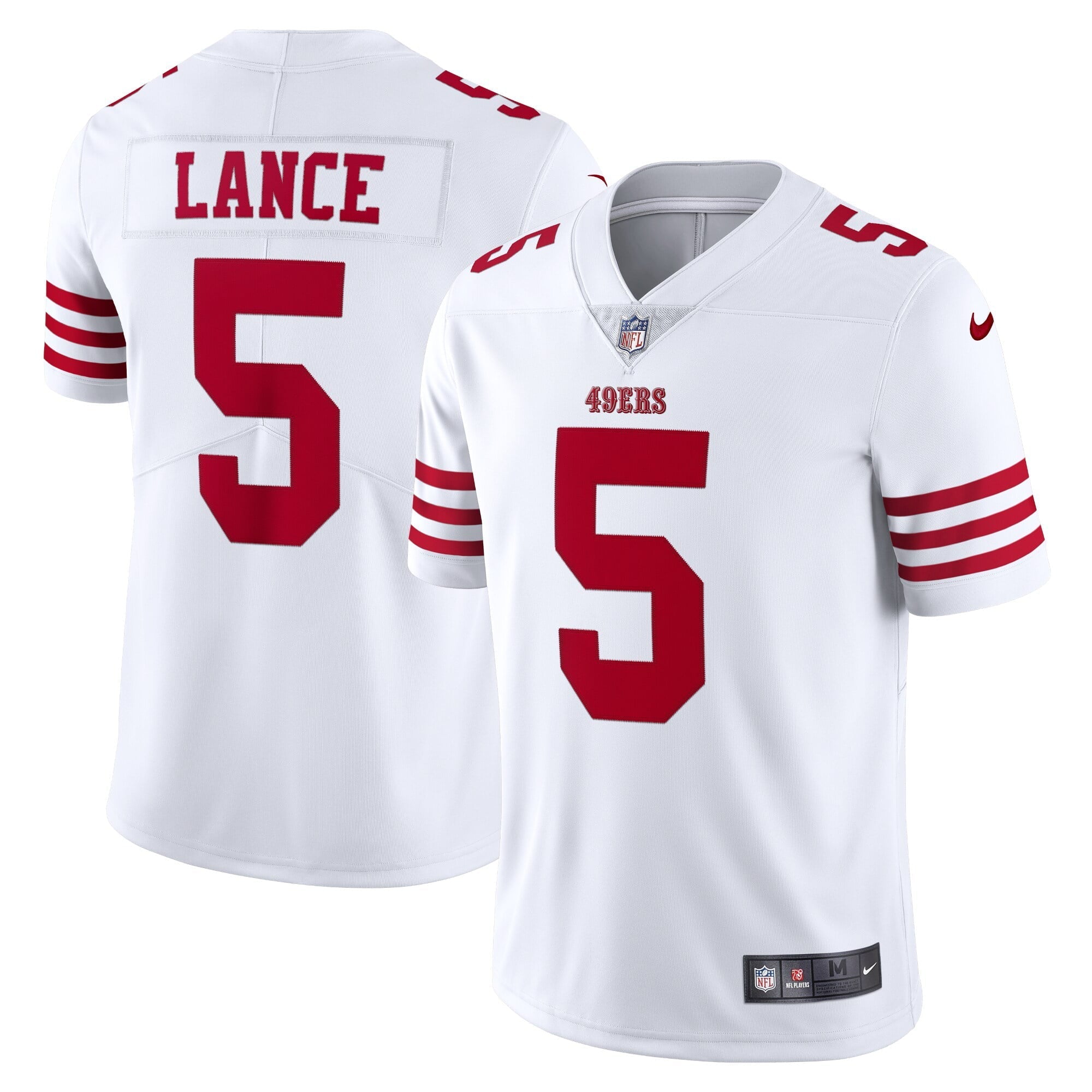 Men's Nike Trey Lance White San Francisco 49ers Vapor Limited Jersey - vstockx