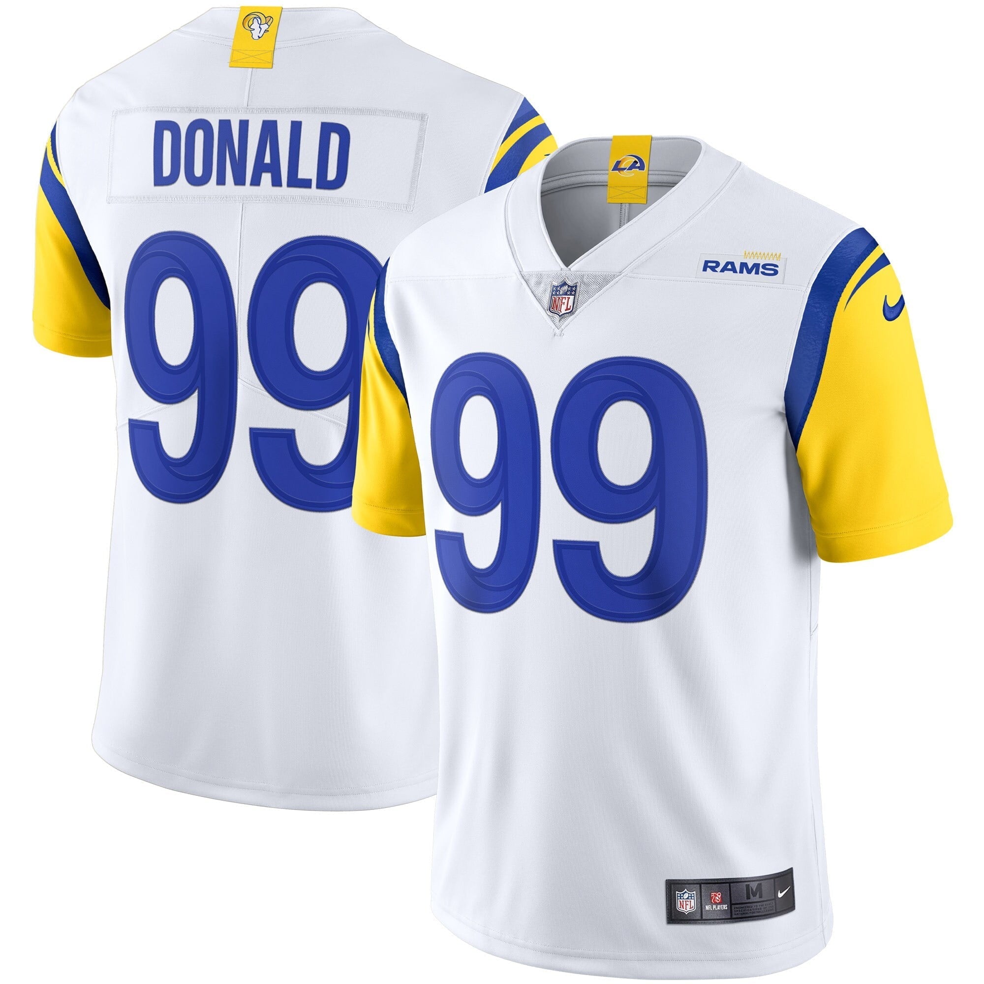 Men's Nike White Aaron Donald Los Angeles Rams Alternate Vapor Limited Jersey - vstockx