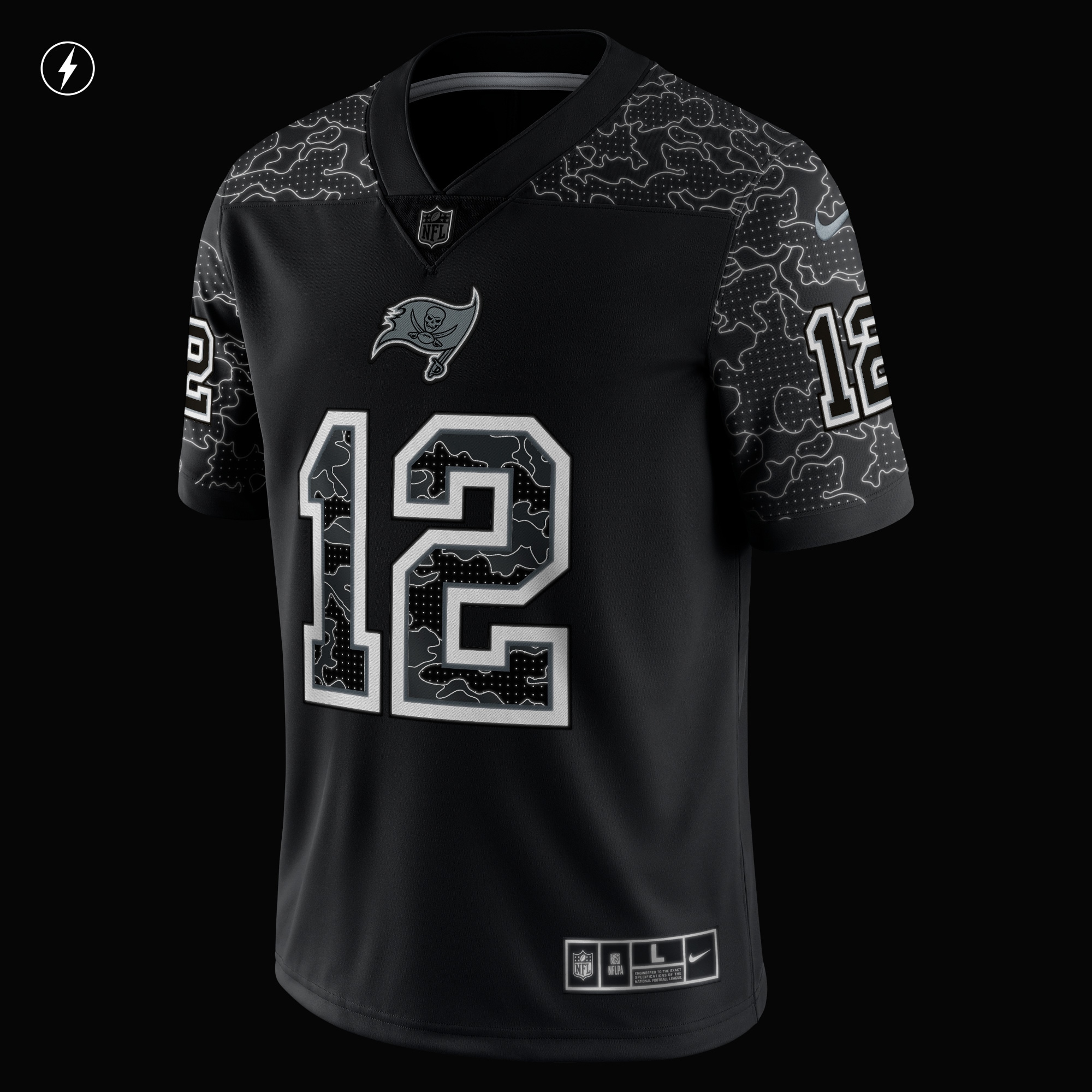 Tom Brady Tampa Bay Buccaneers Nike RFLCTV Limited Jersey - Black - vstockx