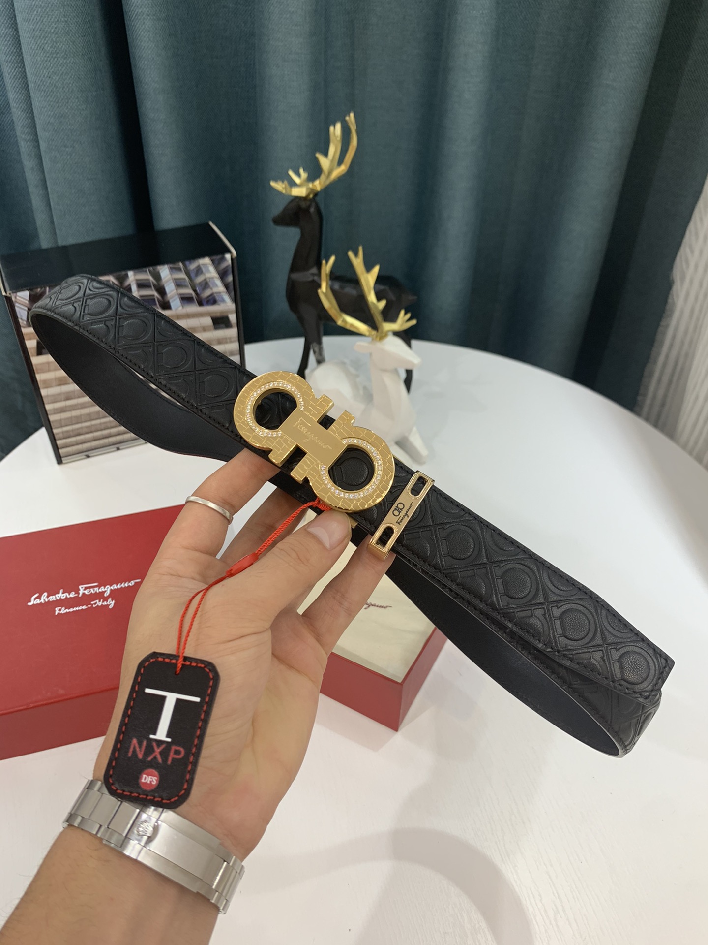 Streetwear Belt Ferragamo 319170 size:3.5cm - vstockx