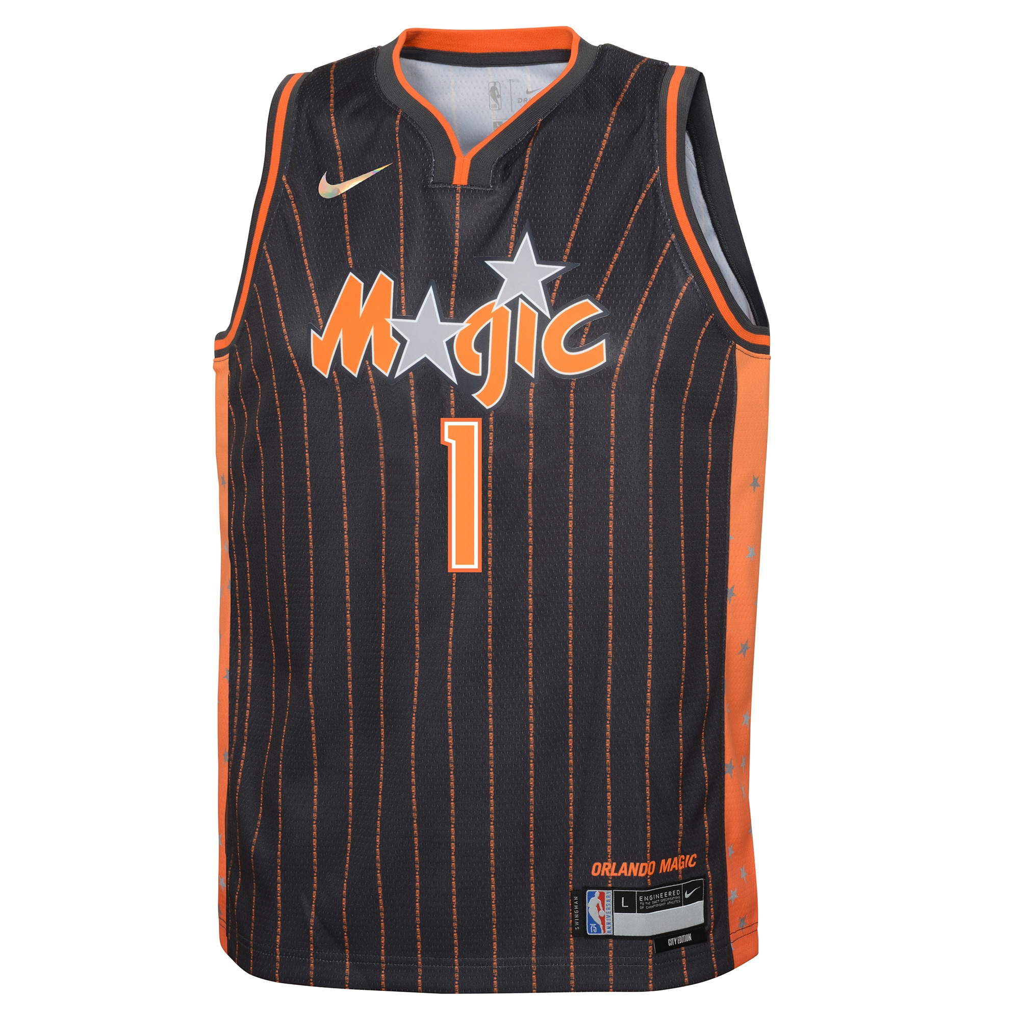 Jonathan Isaac Orlando Magic Nike Youth 2021/22 Swingman Jersey - City Edition - Anthracite - vstockx