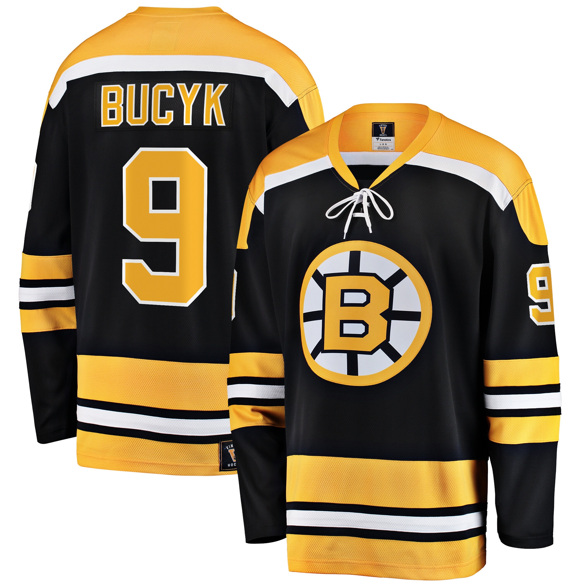 John Bucyk Boston Bruins Fanatics Branded Premier Breakaway Retired Player Jersey - Black - vstockx